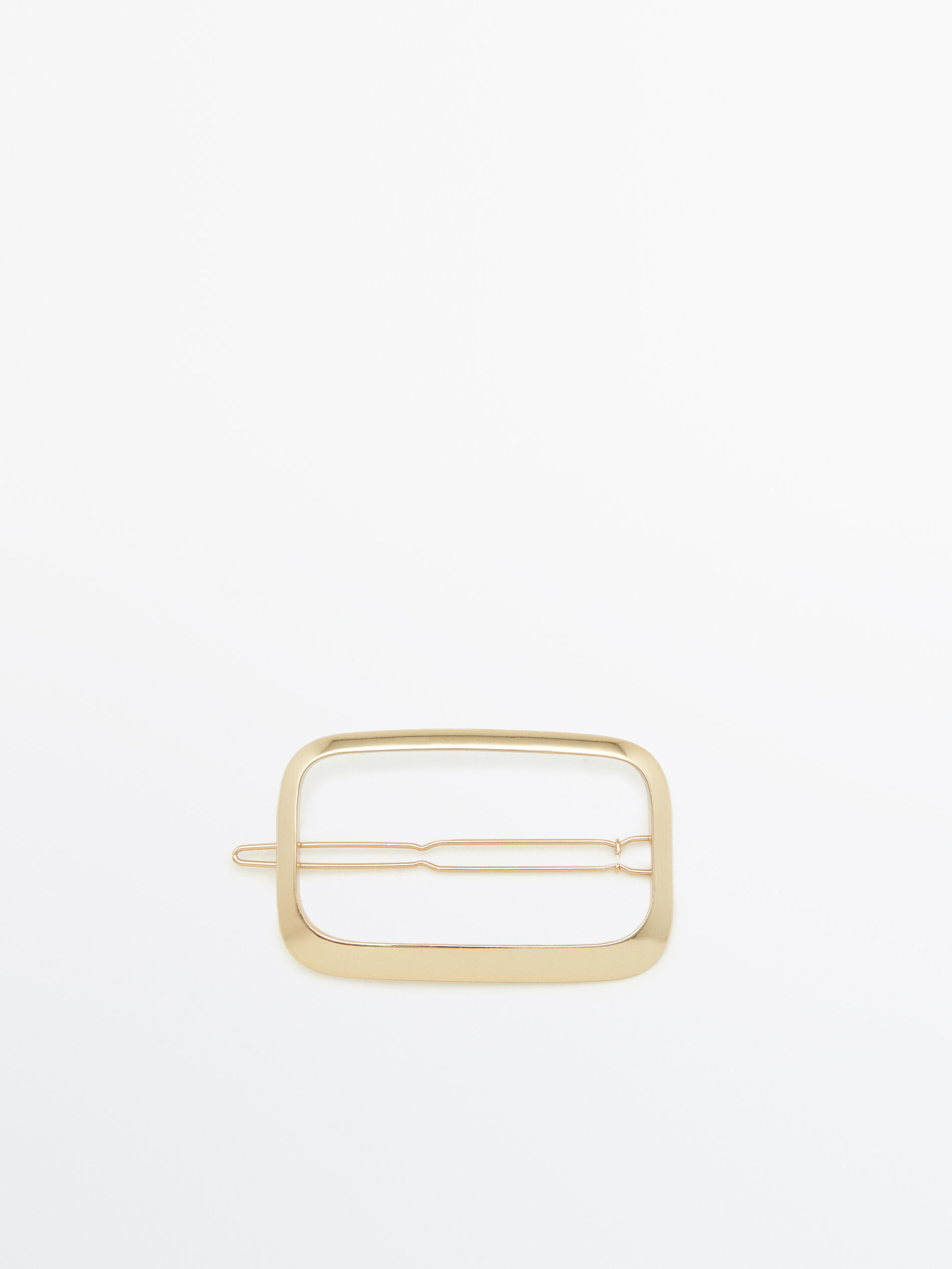 Horquilla cuadrada baño oro - DORADO