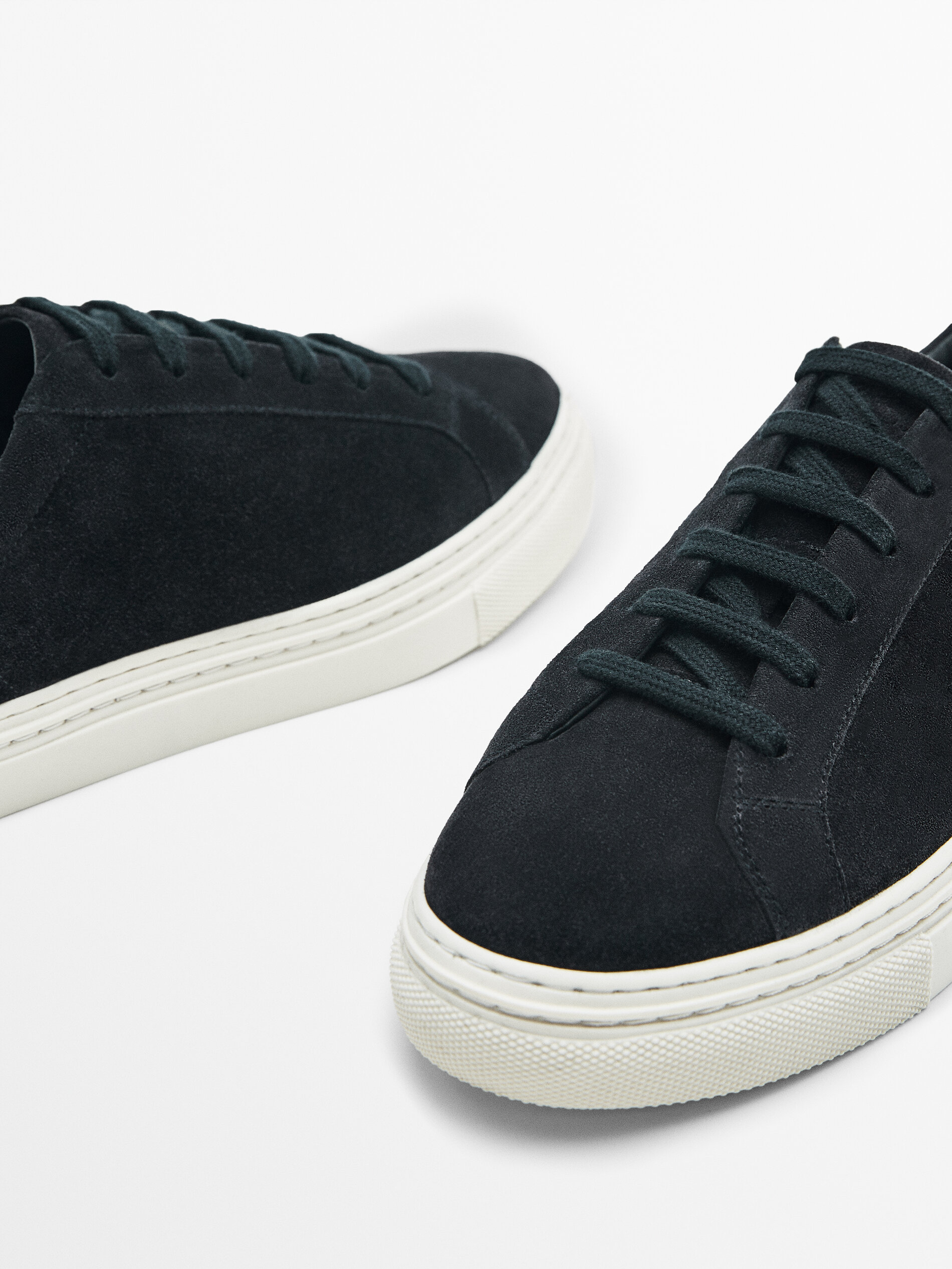 Deportivo piel serraje - AZUL