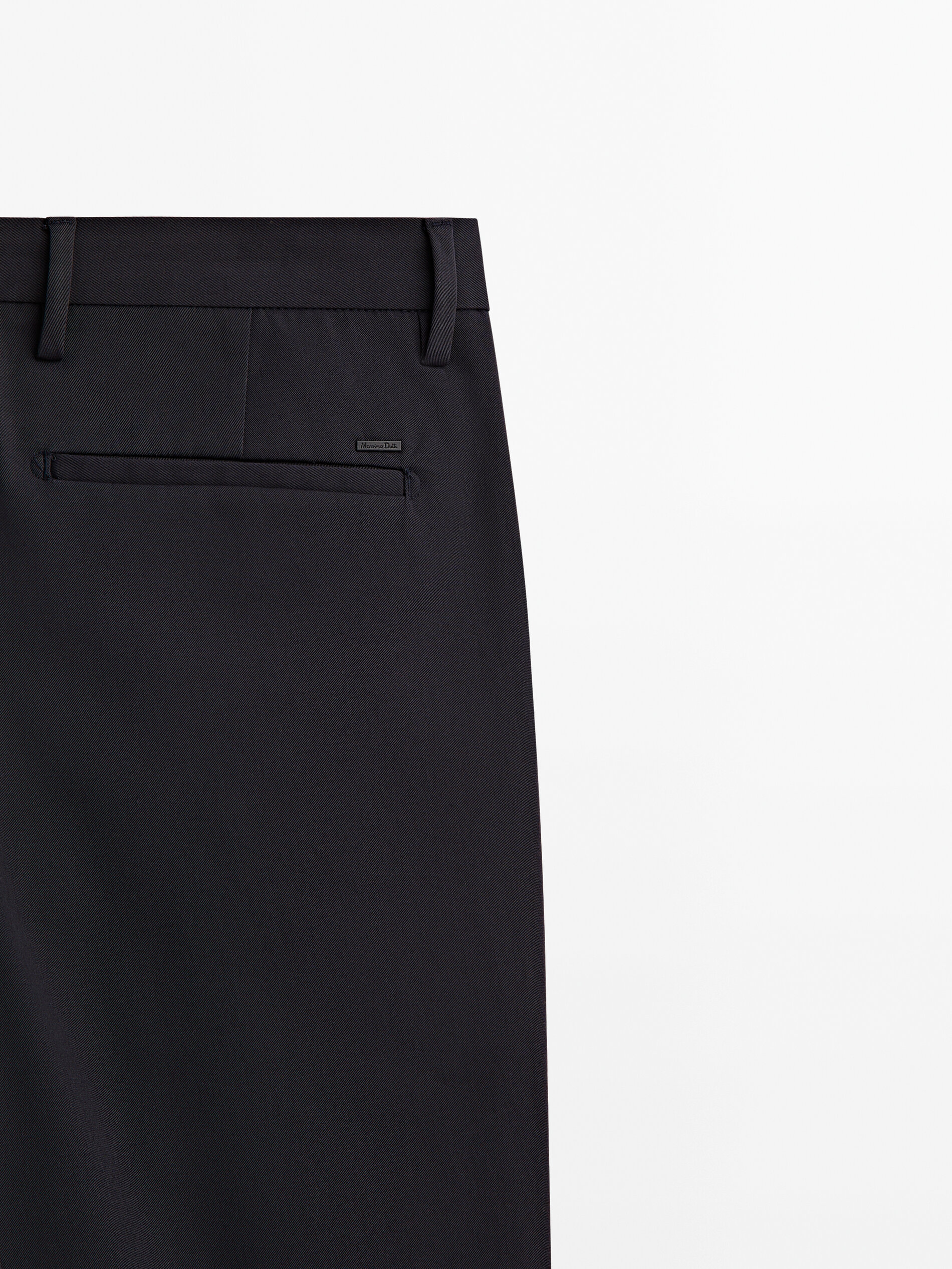 Pantalón chino sarga relaxed fit - AZUL MARINO