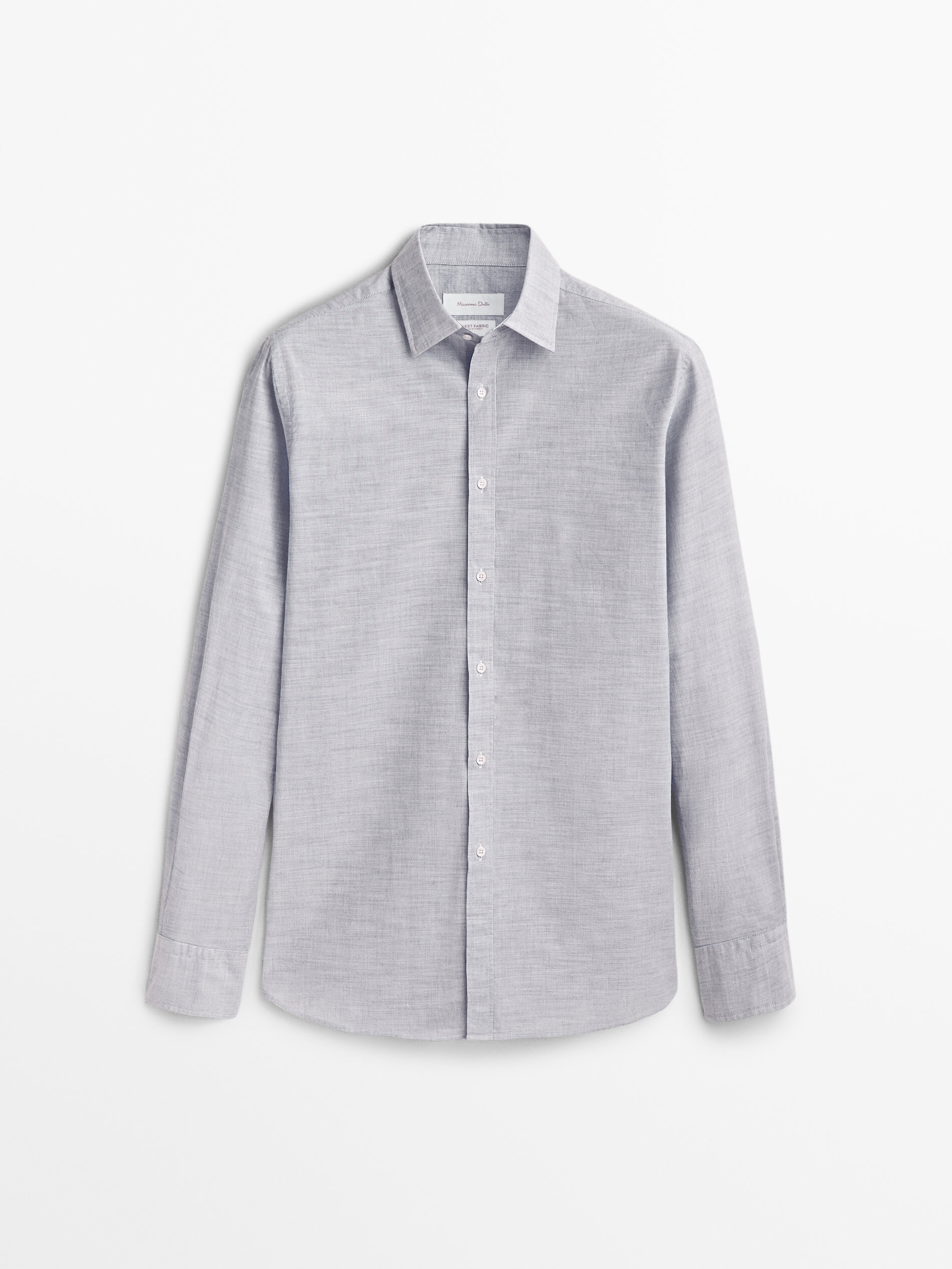 Camisa mil rayas algodón slim fit - AZUL MARINO