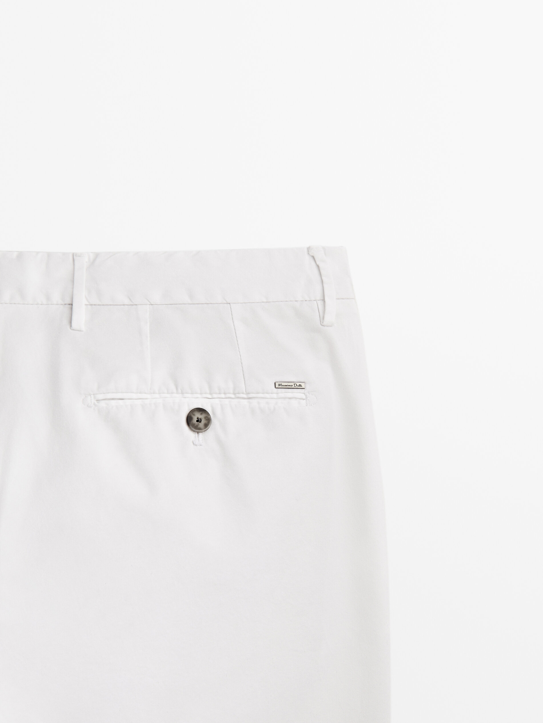 Pantalón chino mezcla algodón slim fit - BLANCO