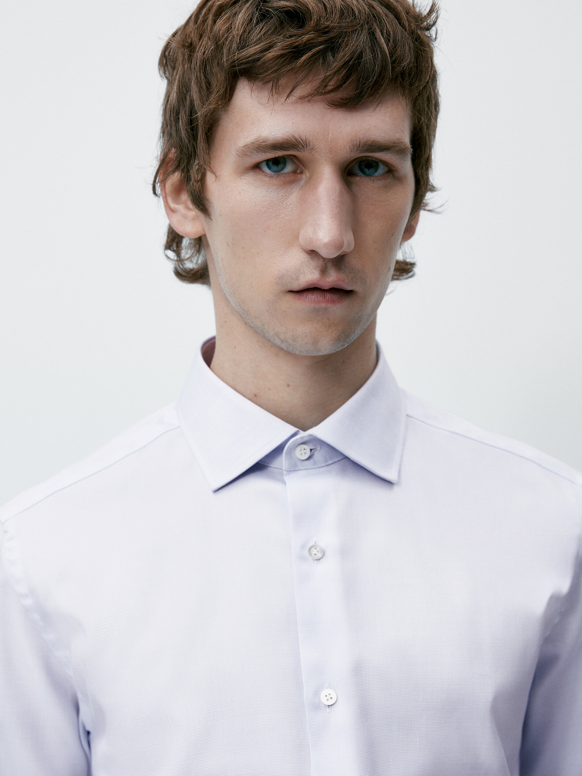 Camisa estructura easy iron slim fit - CELESTE