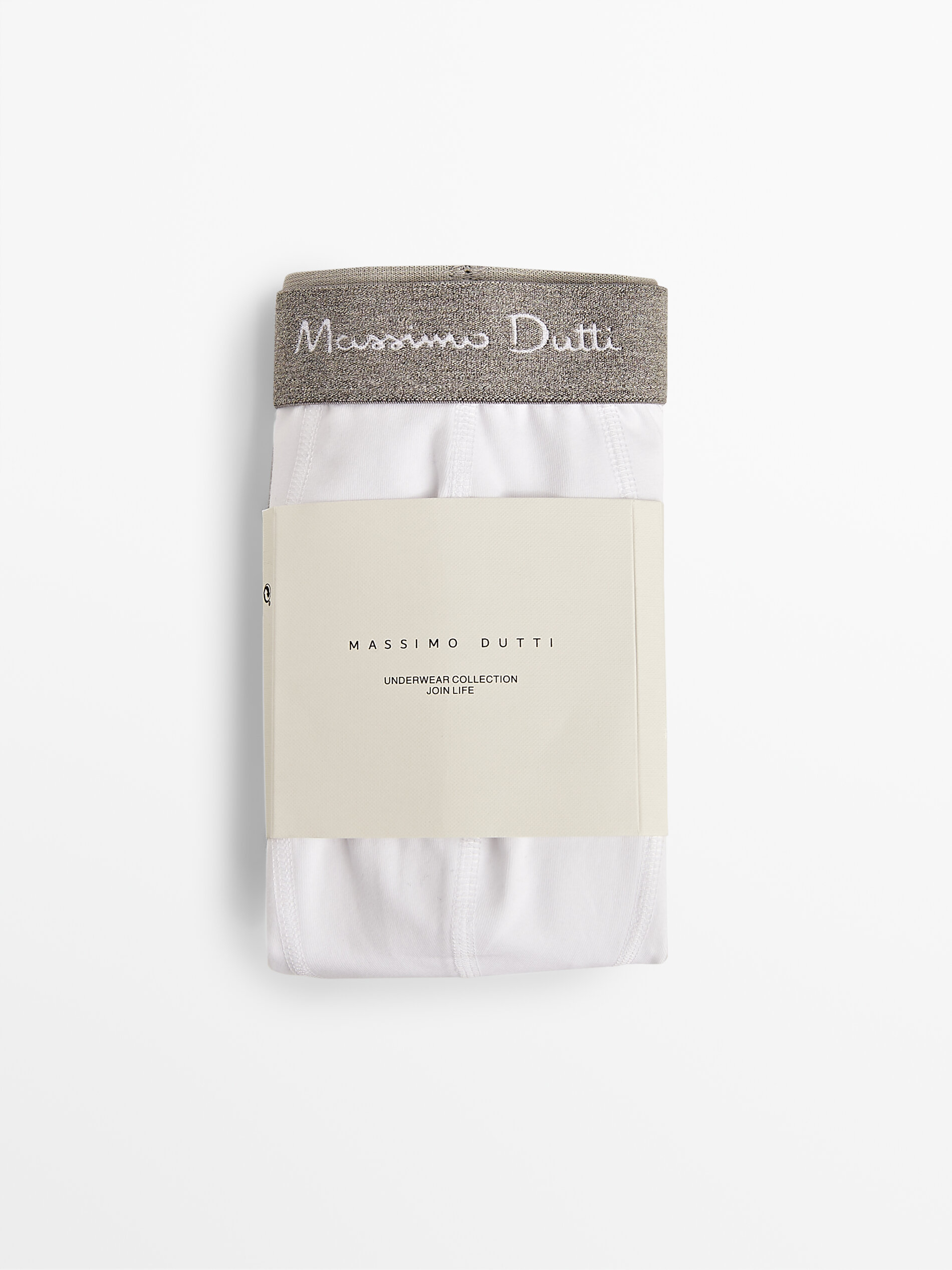 Calzoncillo bóxer cinturilla gris - BLANCO