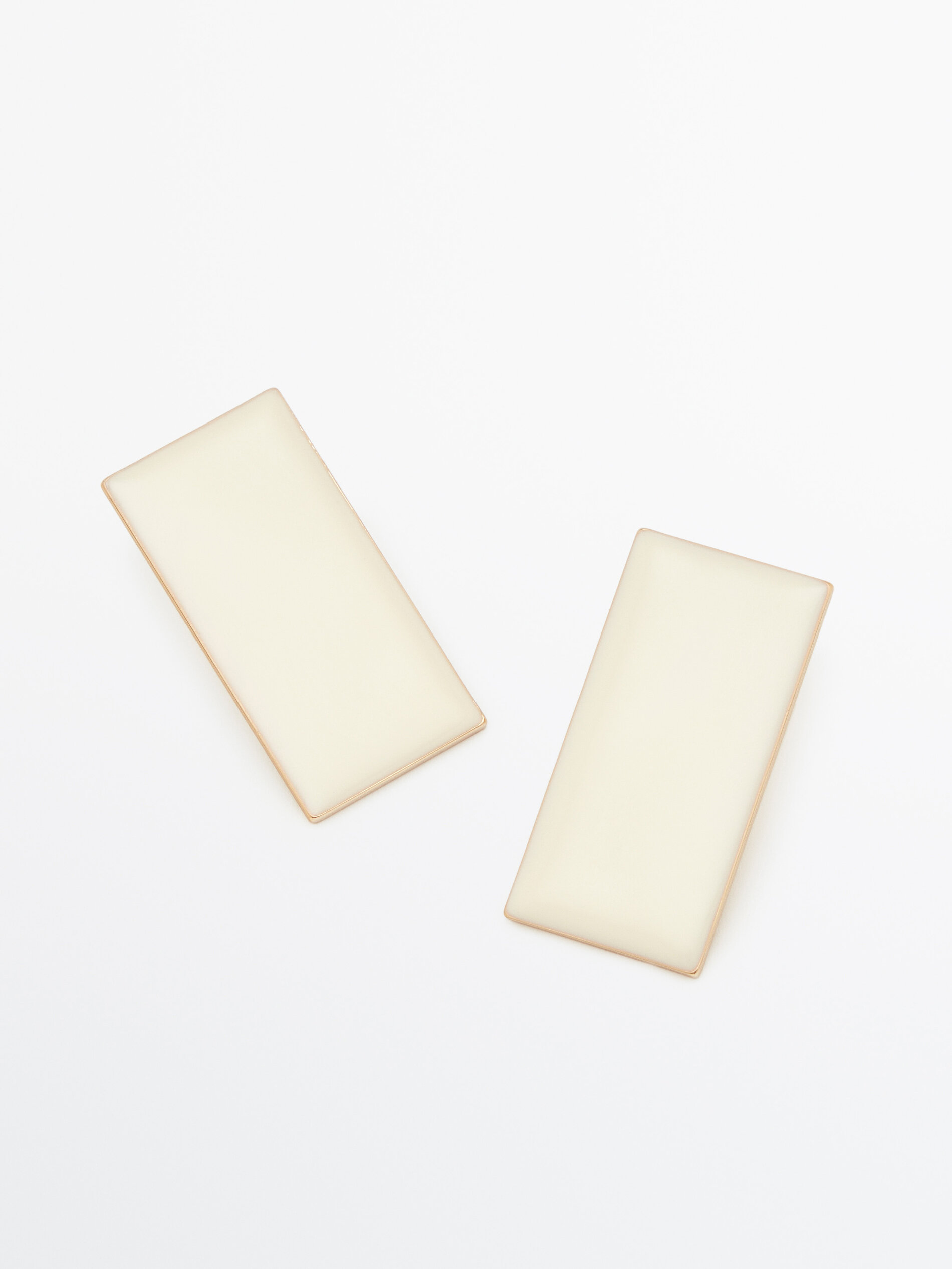 Pendientes pieza esmaltada Limited edition - BLANCO