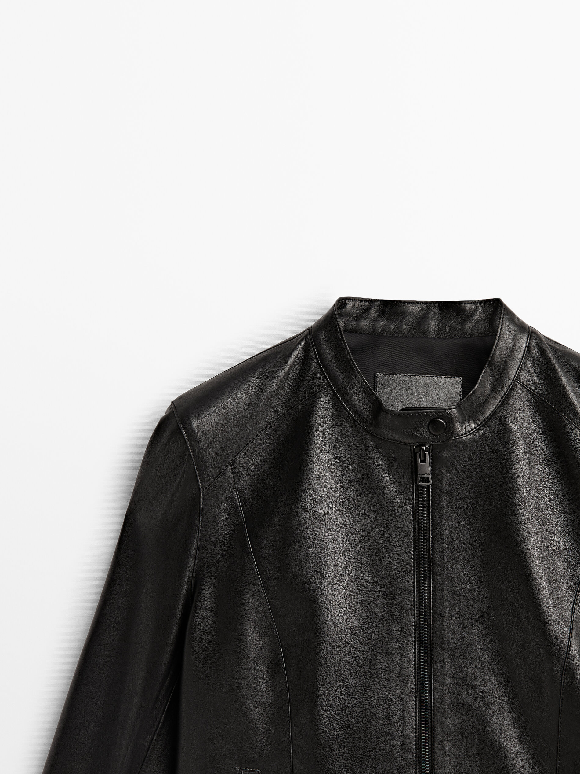 Chaqueta piel napa negra - NEGRO