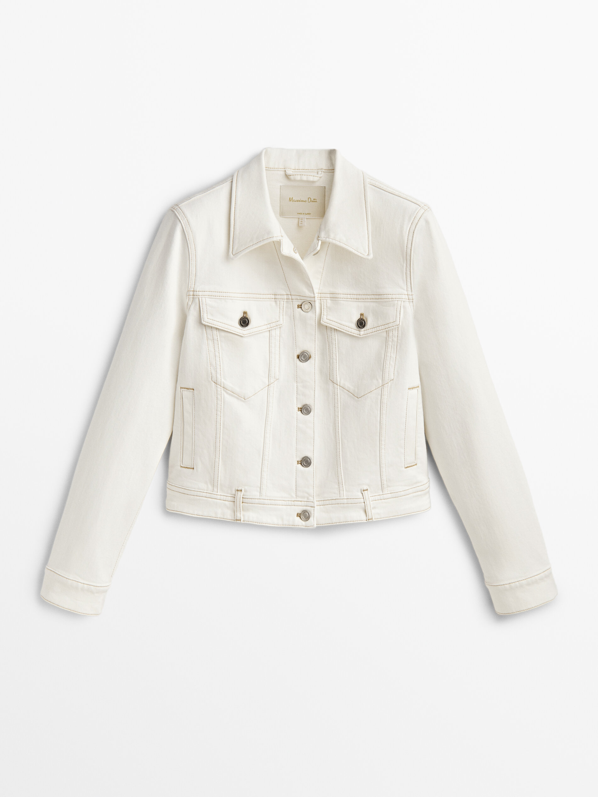 Cazadora vaquera pespuntes - CRUDO