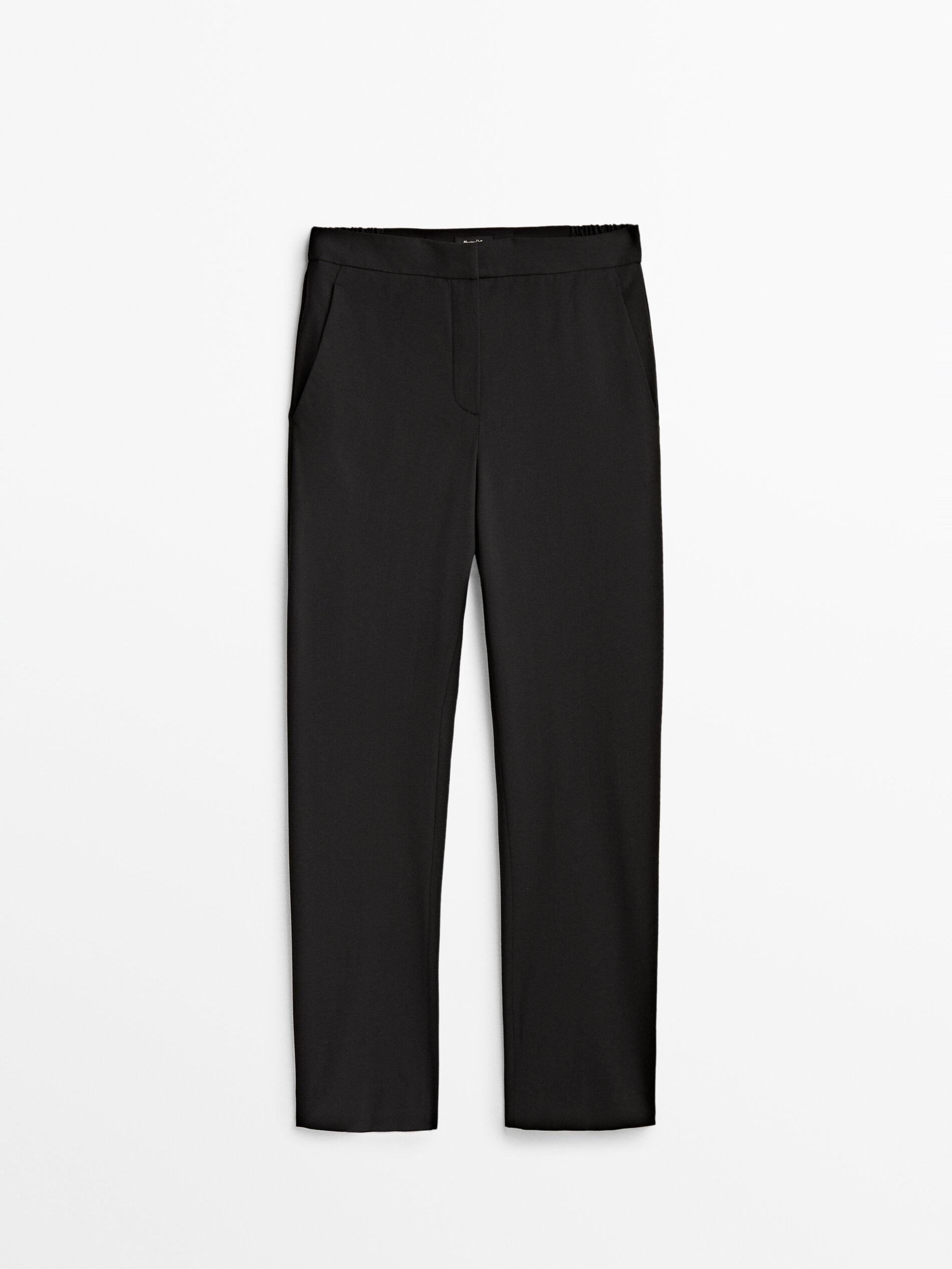 Pantalón traje lana fría - NEGRO