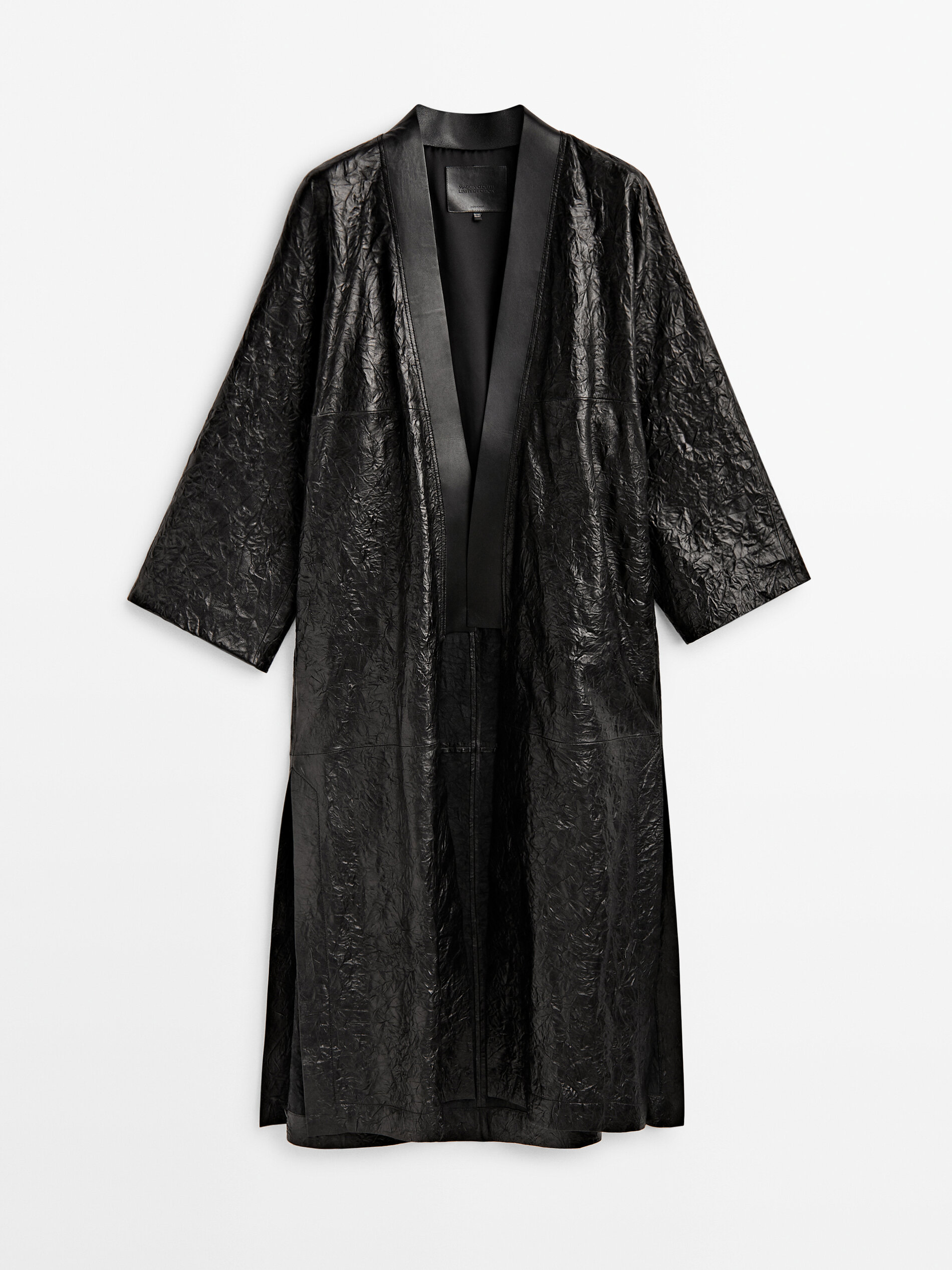 Kimono piel napa craquelada Limited edition - NEGRO