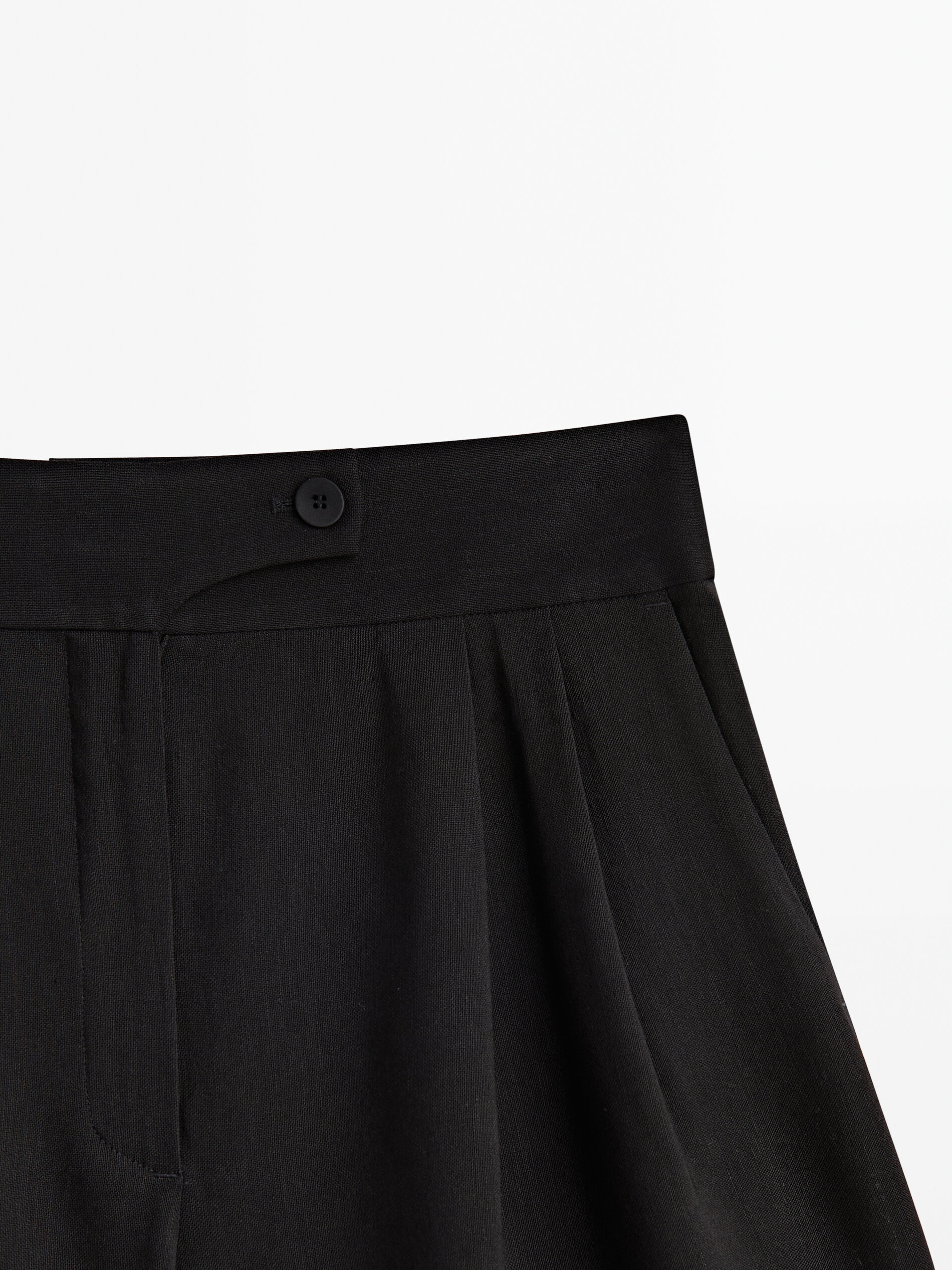 Bermuda larga pinzas - NEGRO