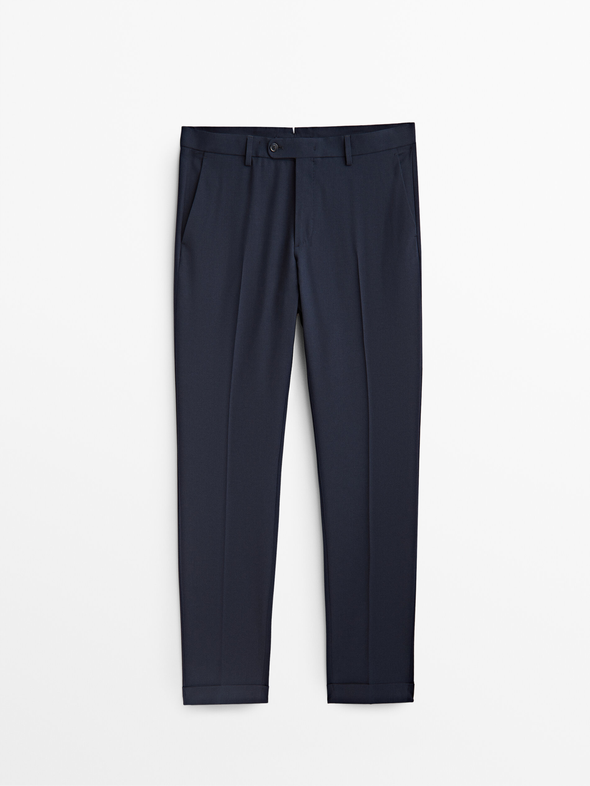 Pantalón traje azul lana - AZUL