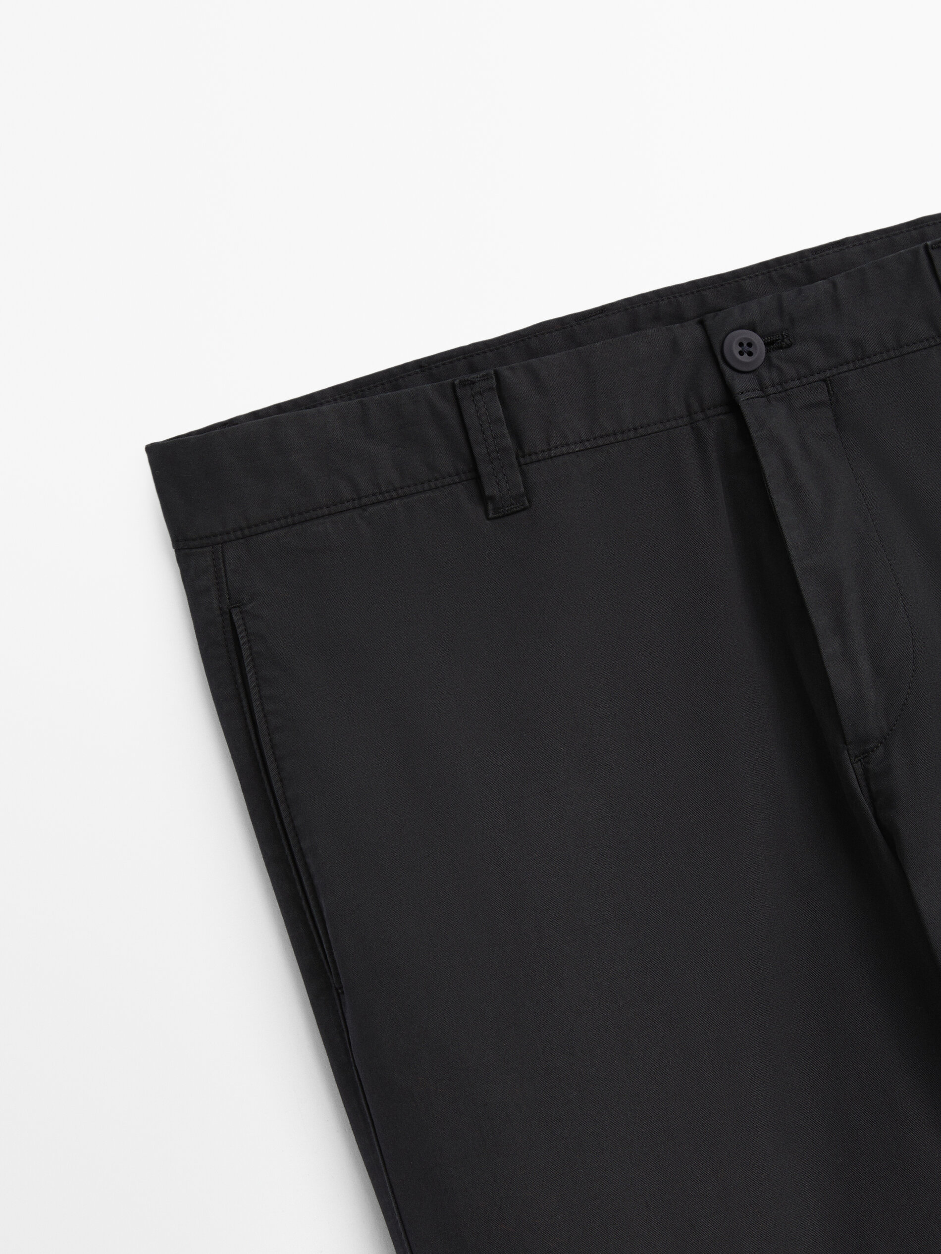 Pantalón chino mezcla algodón tapered fit - AZUL MARINO