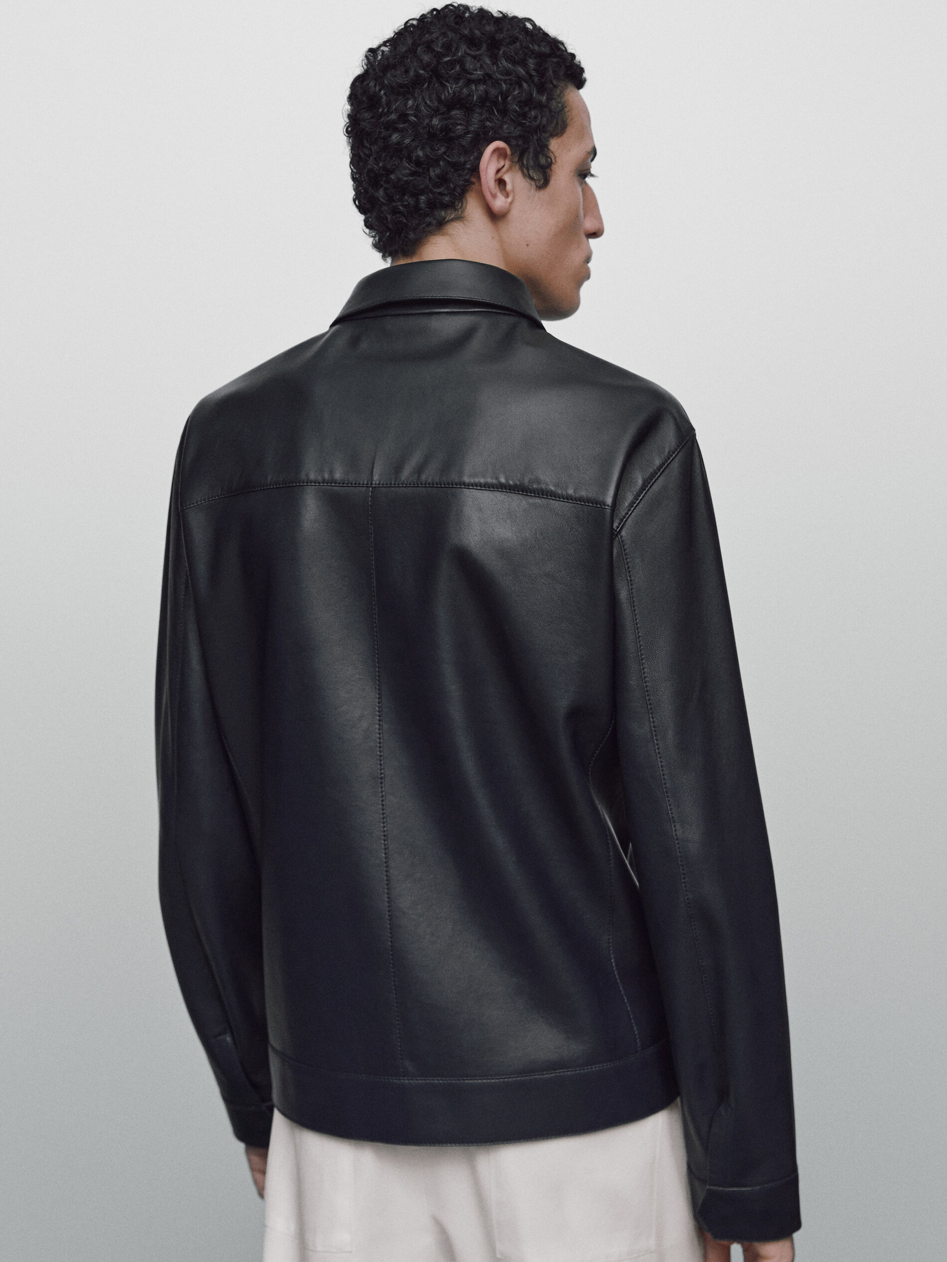 Chaqueta trucker piel napa Limited edition - AZUL OSCURO