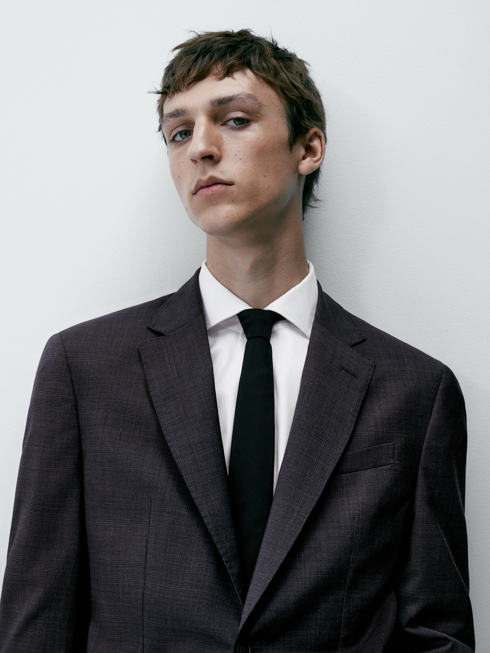 Americana traje lana super 120's cuadros - GRIS