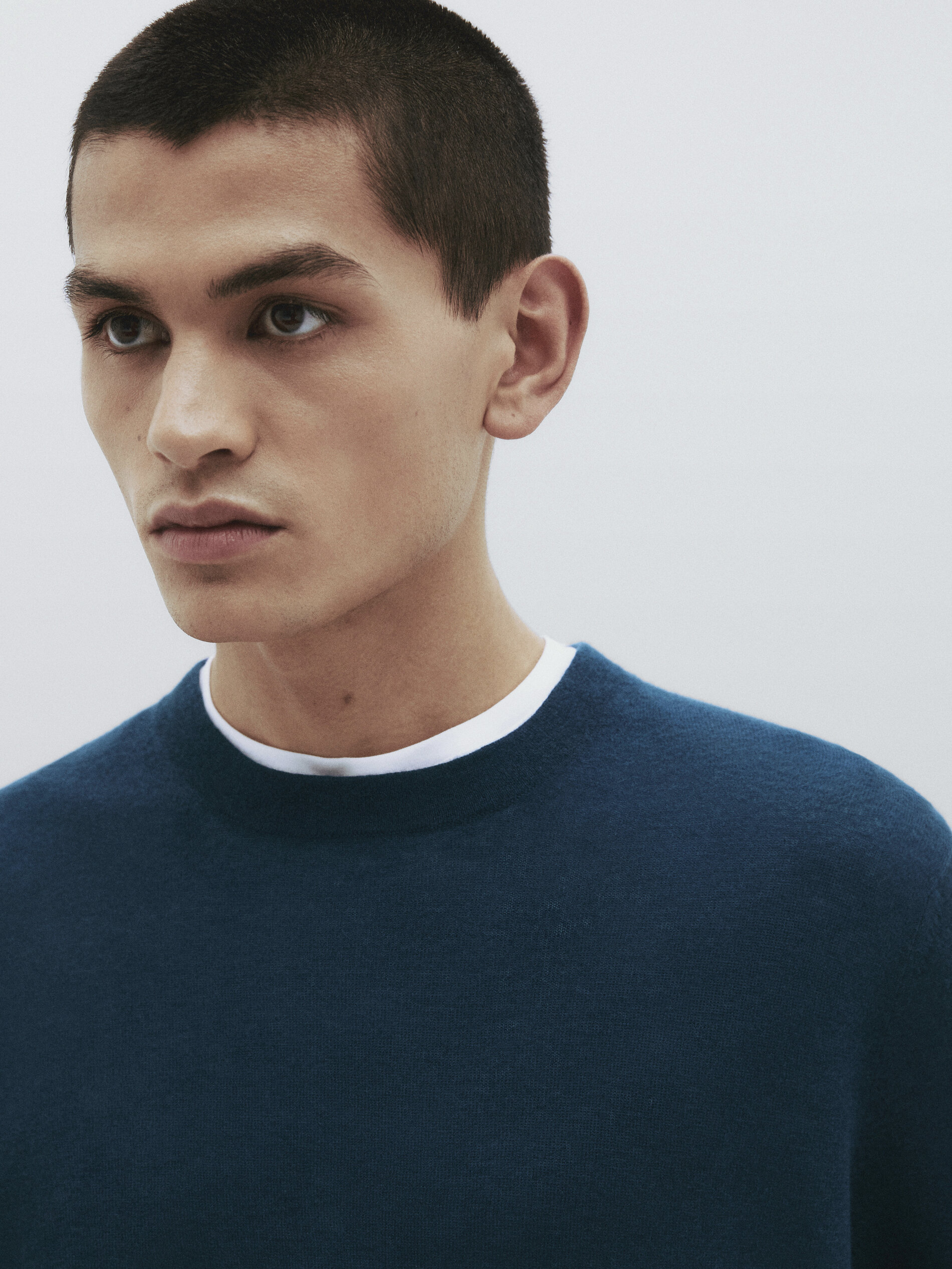 Jersey 100% lana cashmere -Studio - AZUL