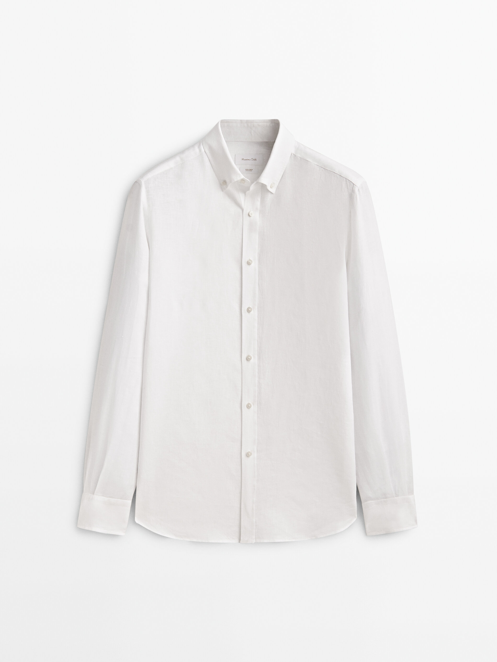 Camisa 100% lino regular fit - BLANCO