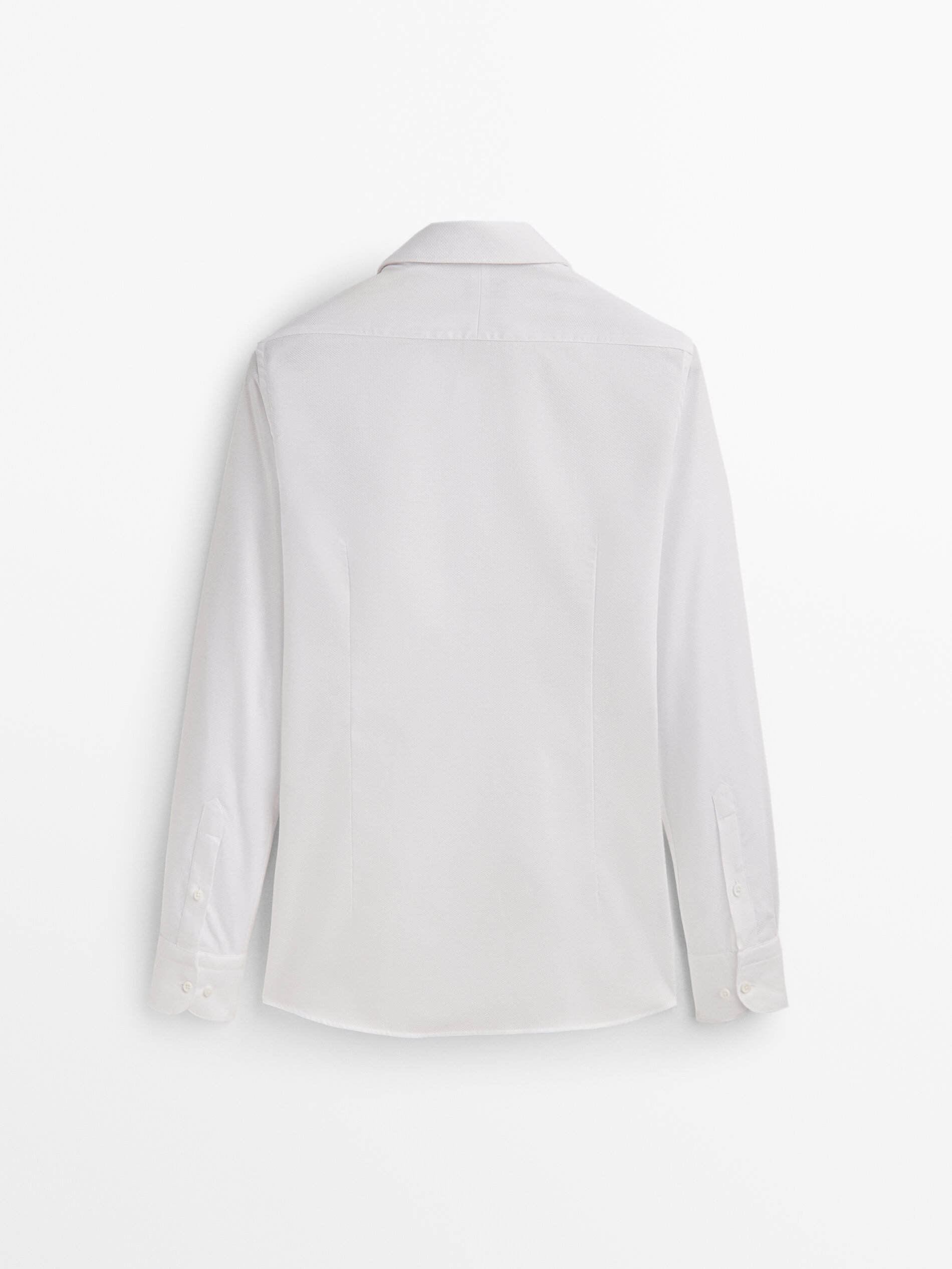 Camisa estructura dobby easy iron slim fit - BLANCO