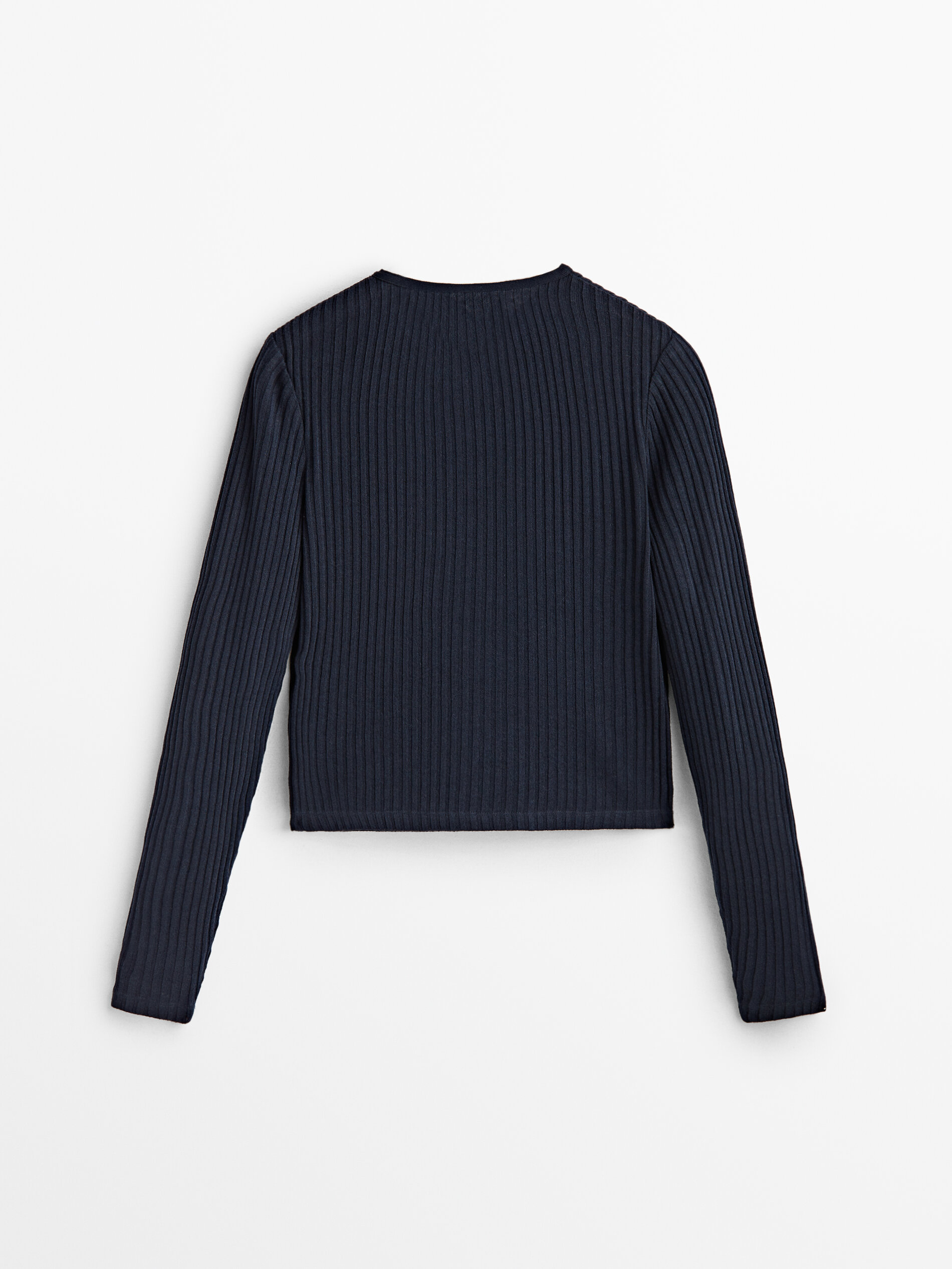 Cárdigan canalé botones - AZUL MARINO