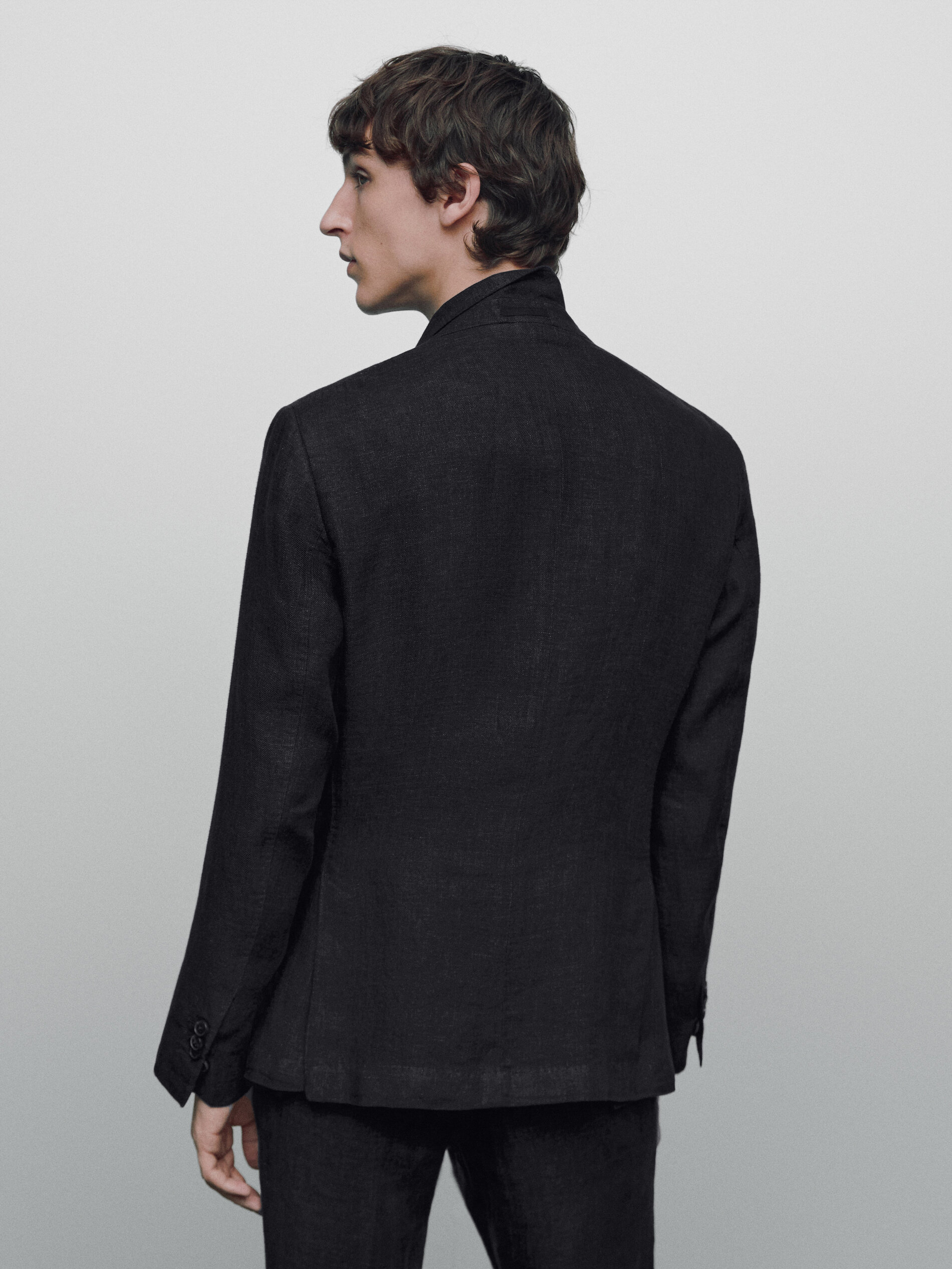 Americana traje lino estructura Limited edition - AZUL MARINO