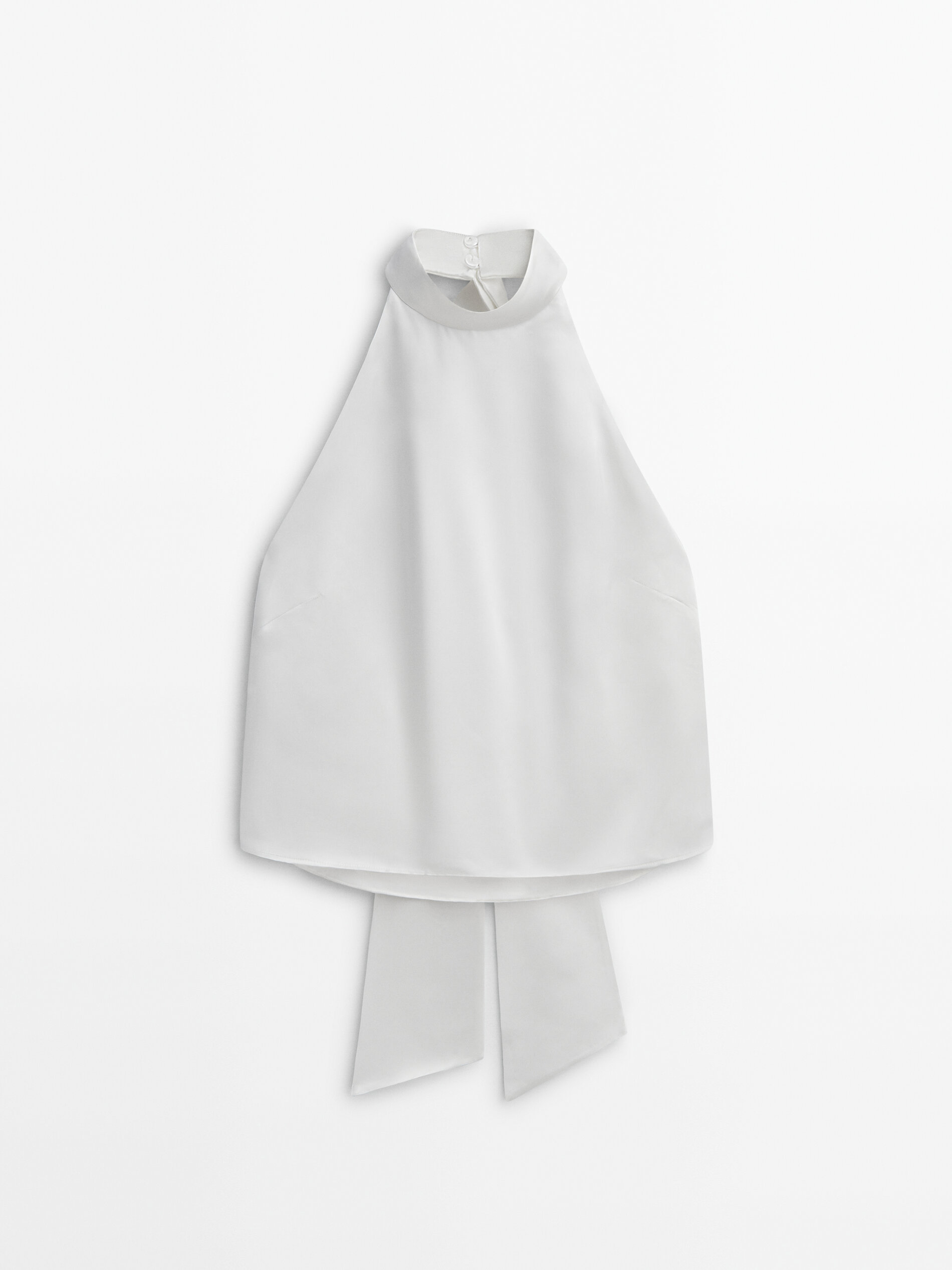 Top halter satinado -Studio - CRUDO