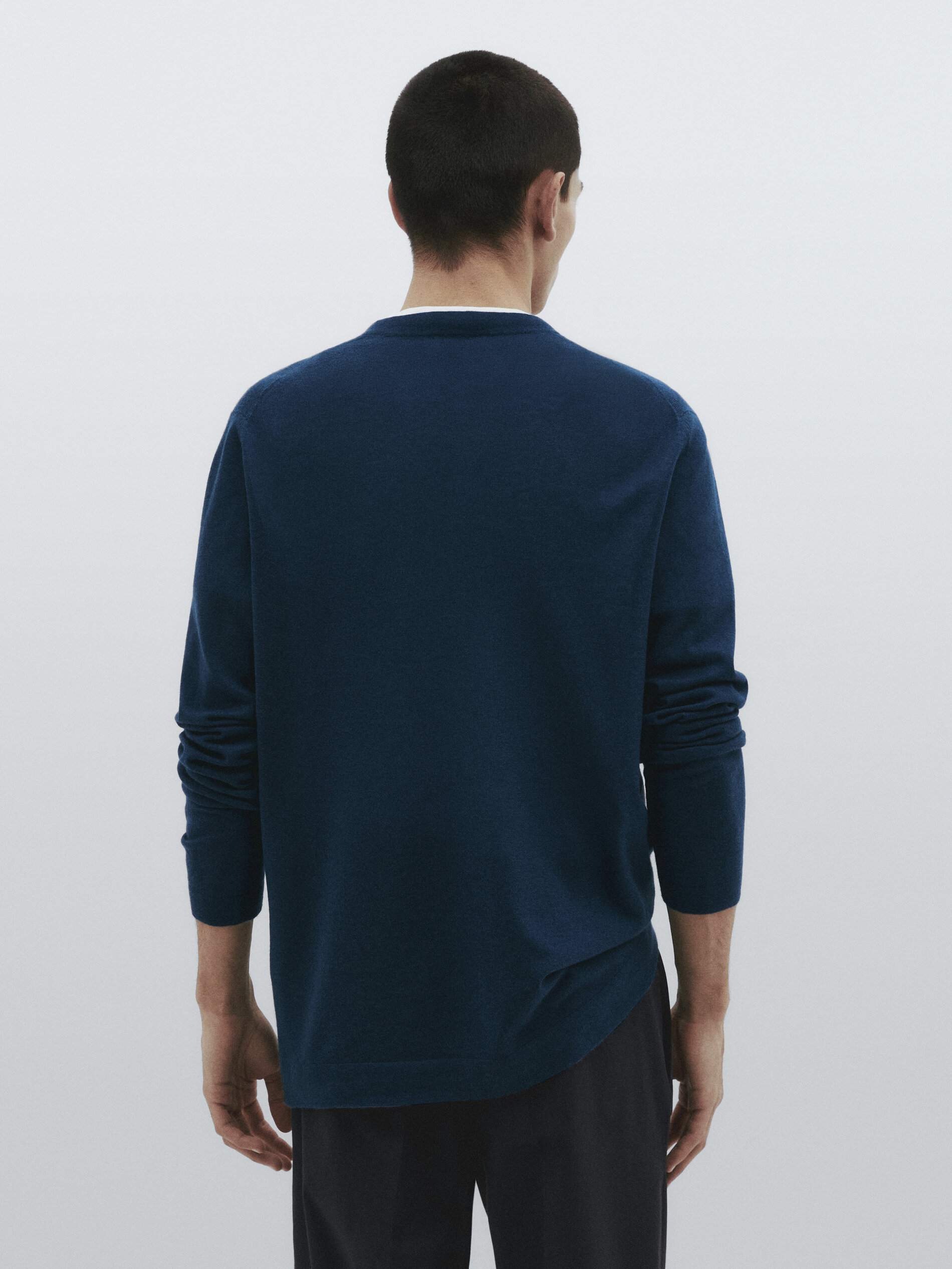 Jersey 100% lana cashmere -Studio - AZUL