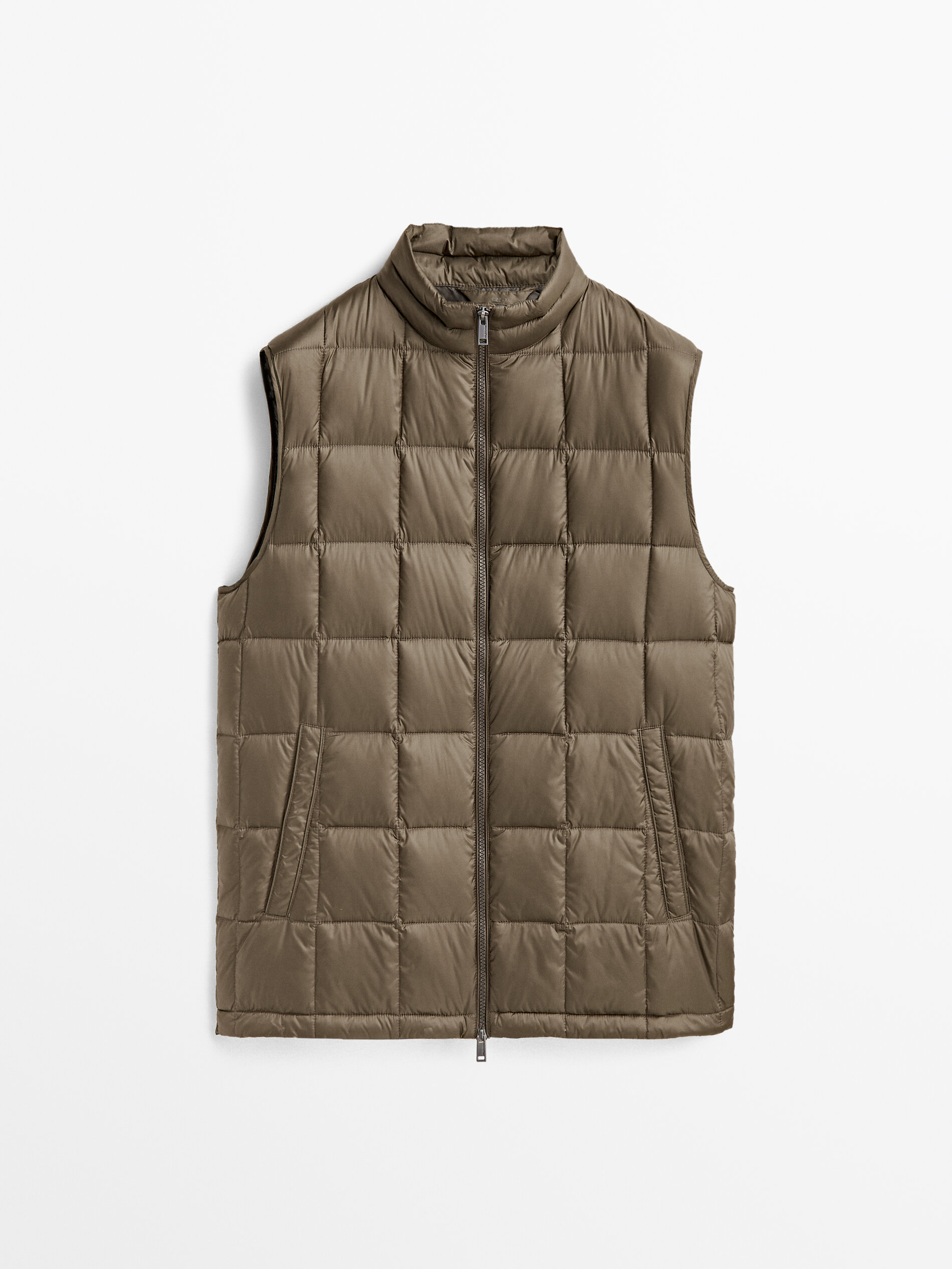 Chaleco acolchado ligero plumas - TOSTADO