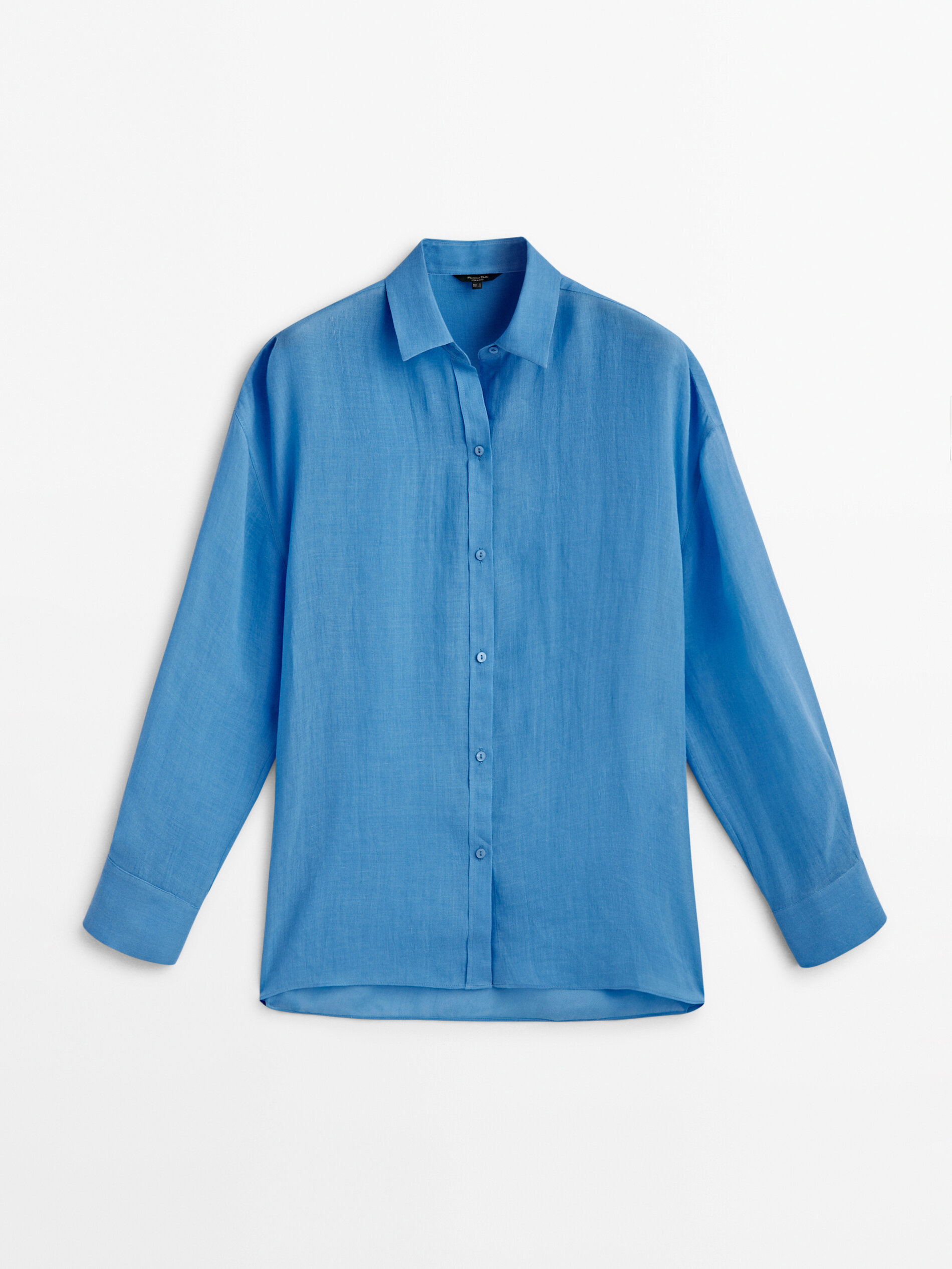 Camisa oversize 100% ramio - AZUL