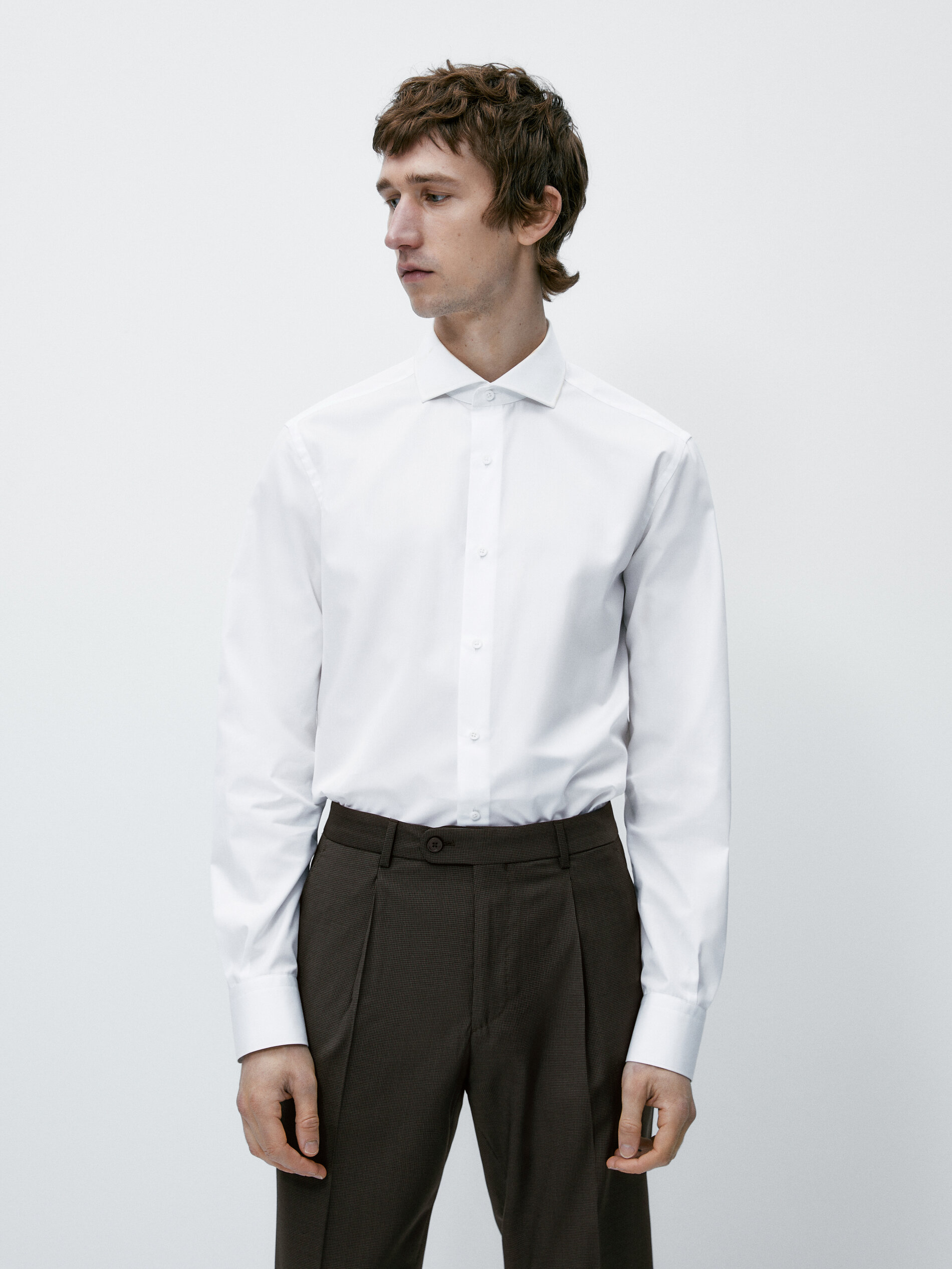 Camisa easy iron slim fit - BLANCO