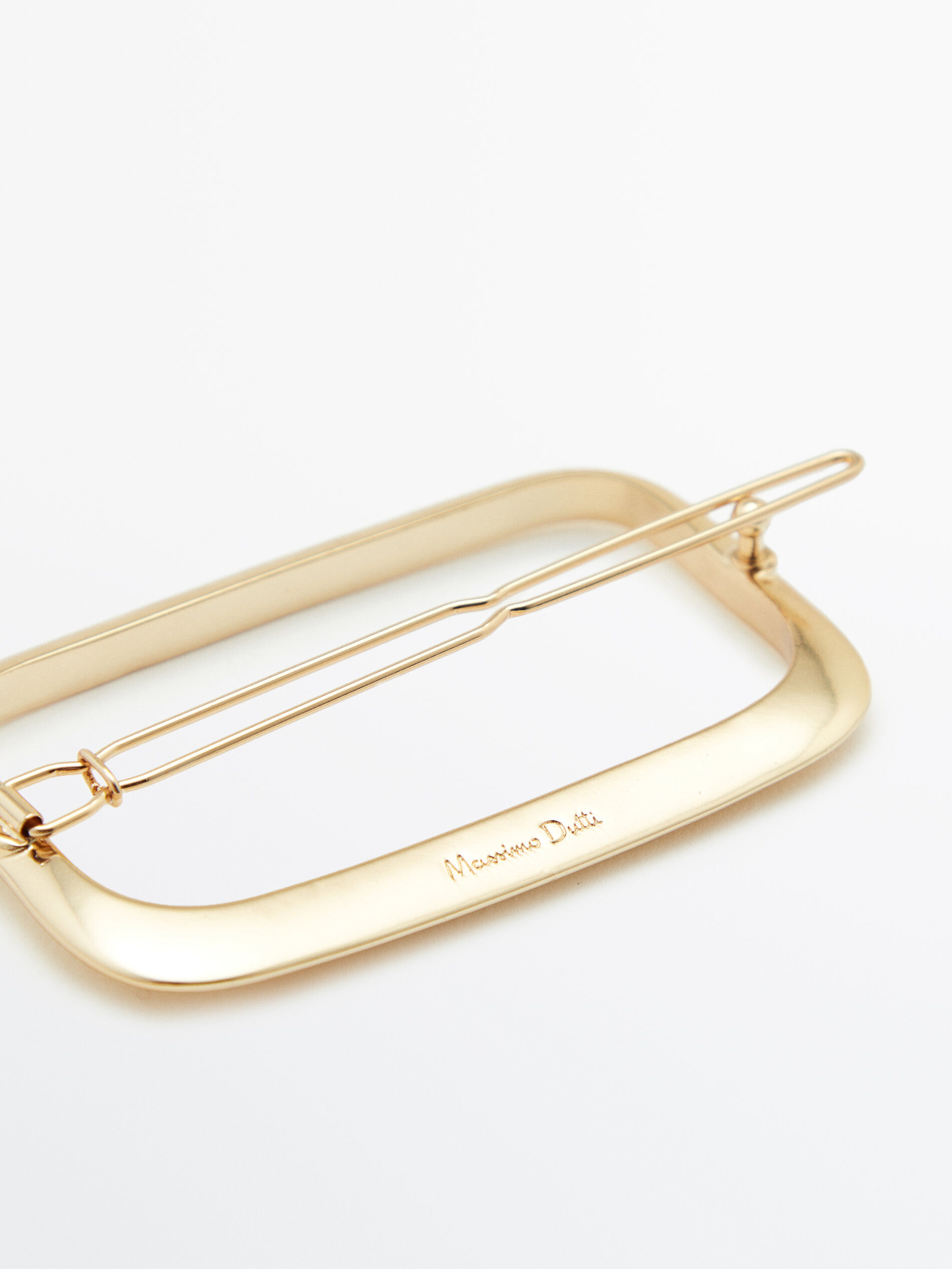 Horquilla cuadrada baño oro - DORADO