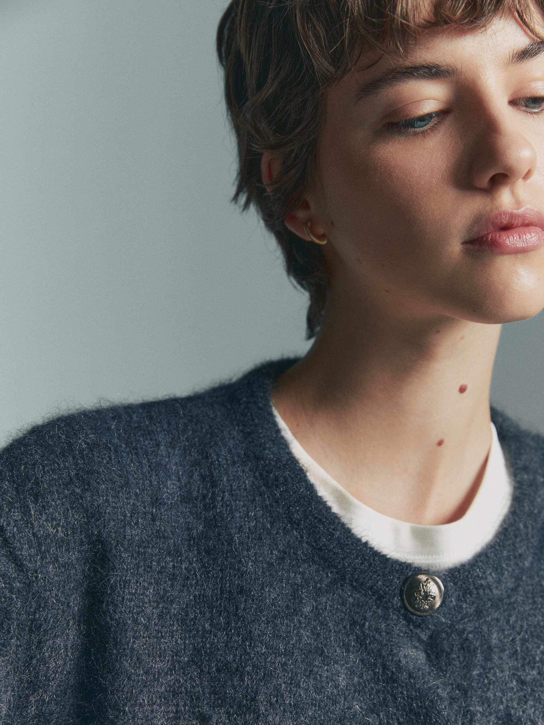 Cárdigan de punto botones - GRISMEDIO