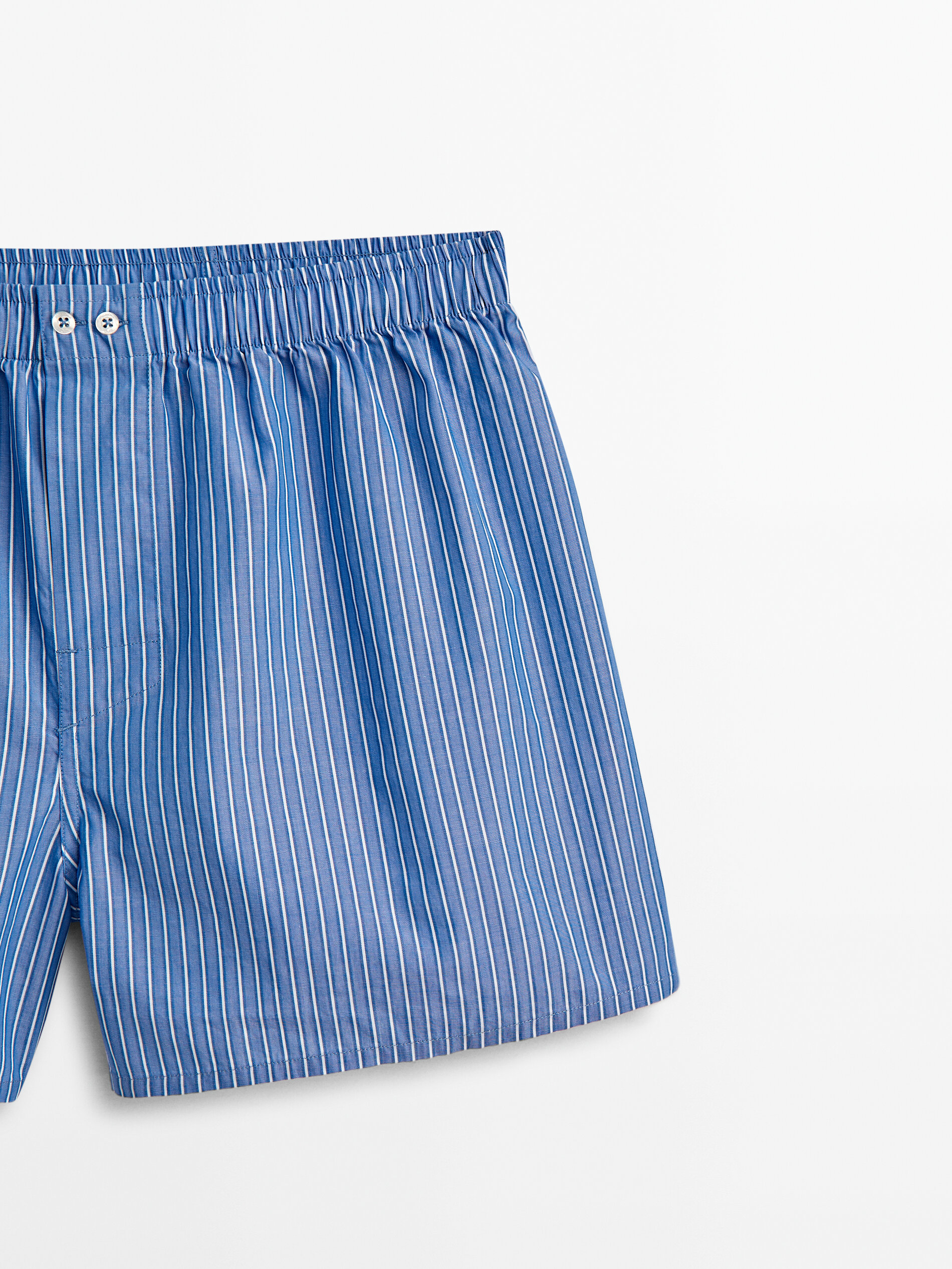 Calzoncillo popelín rayas - Azul Claro