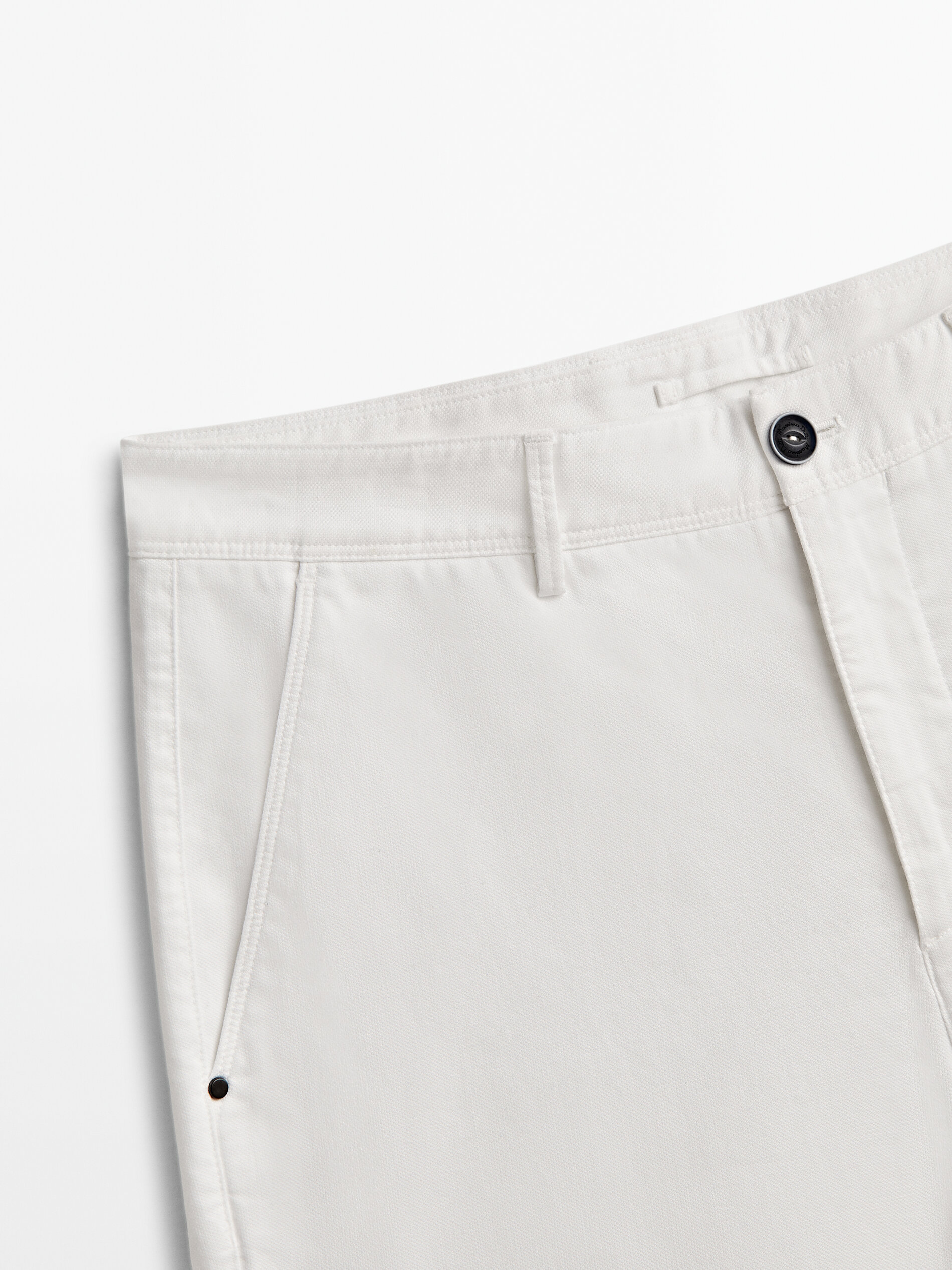 Bermuda microestructura algodón - BLANCO