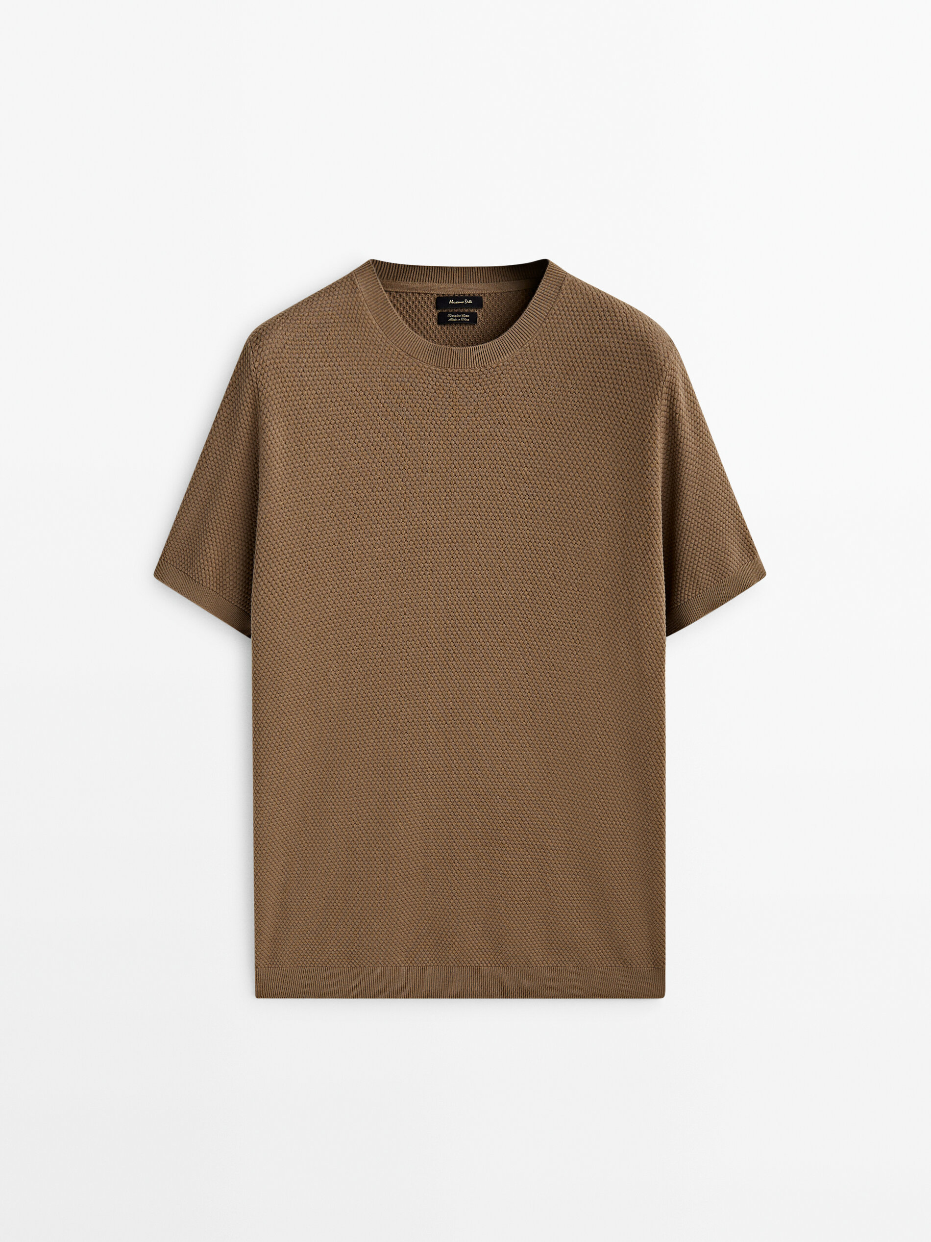 Jersey punto estructura manga corta - Rojo vino