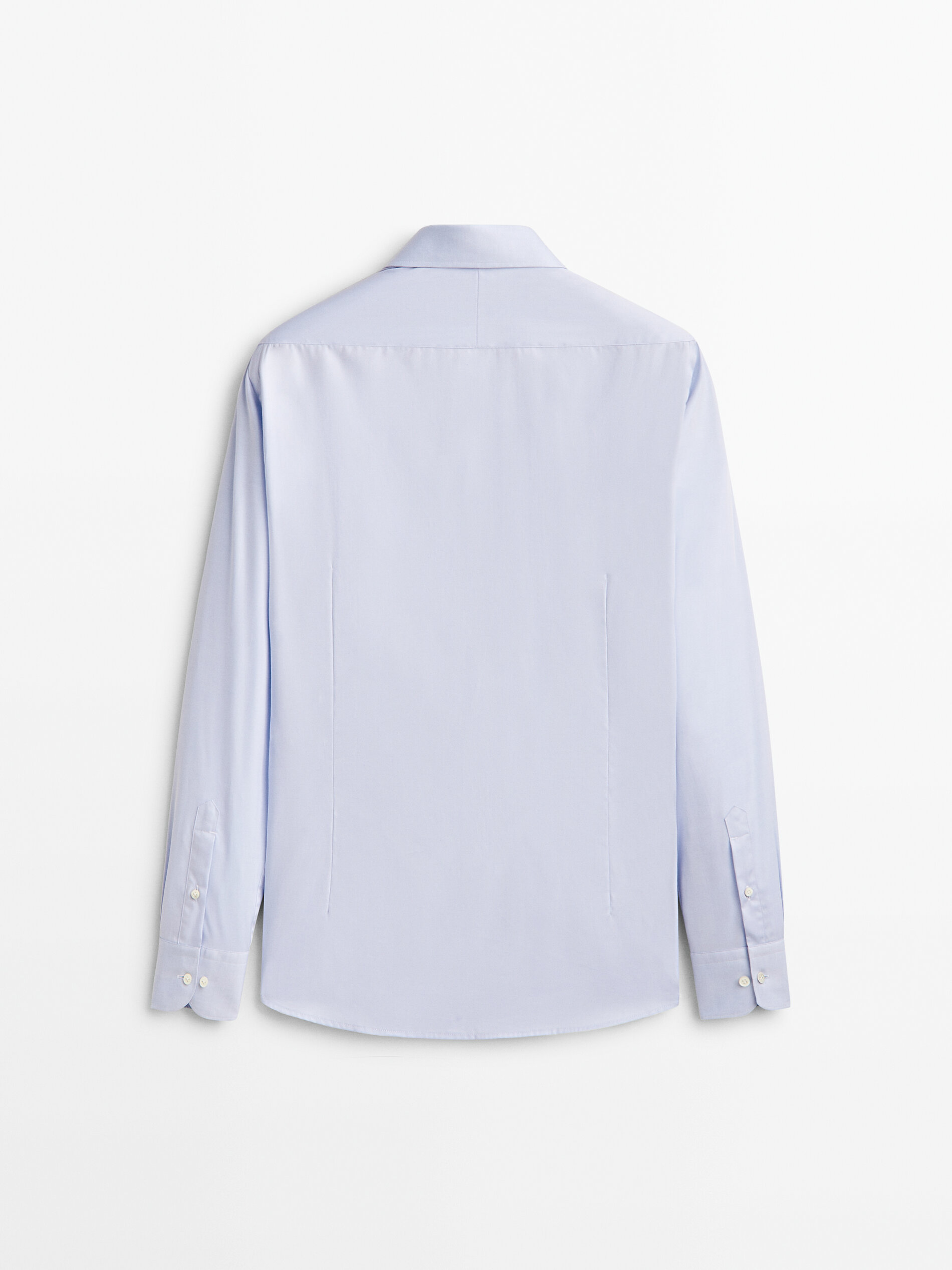 Camisa sarga easy iron slim fit - CELESTE