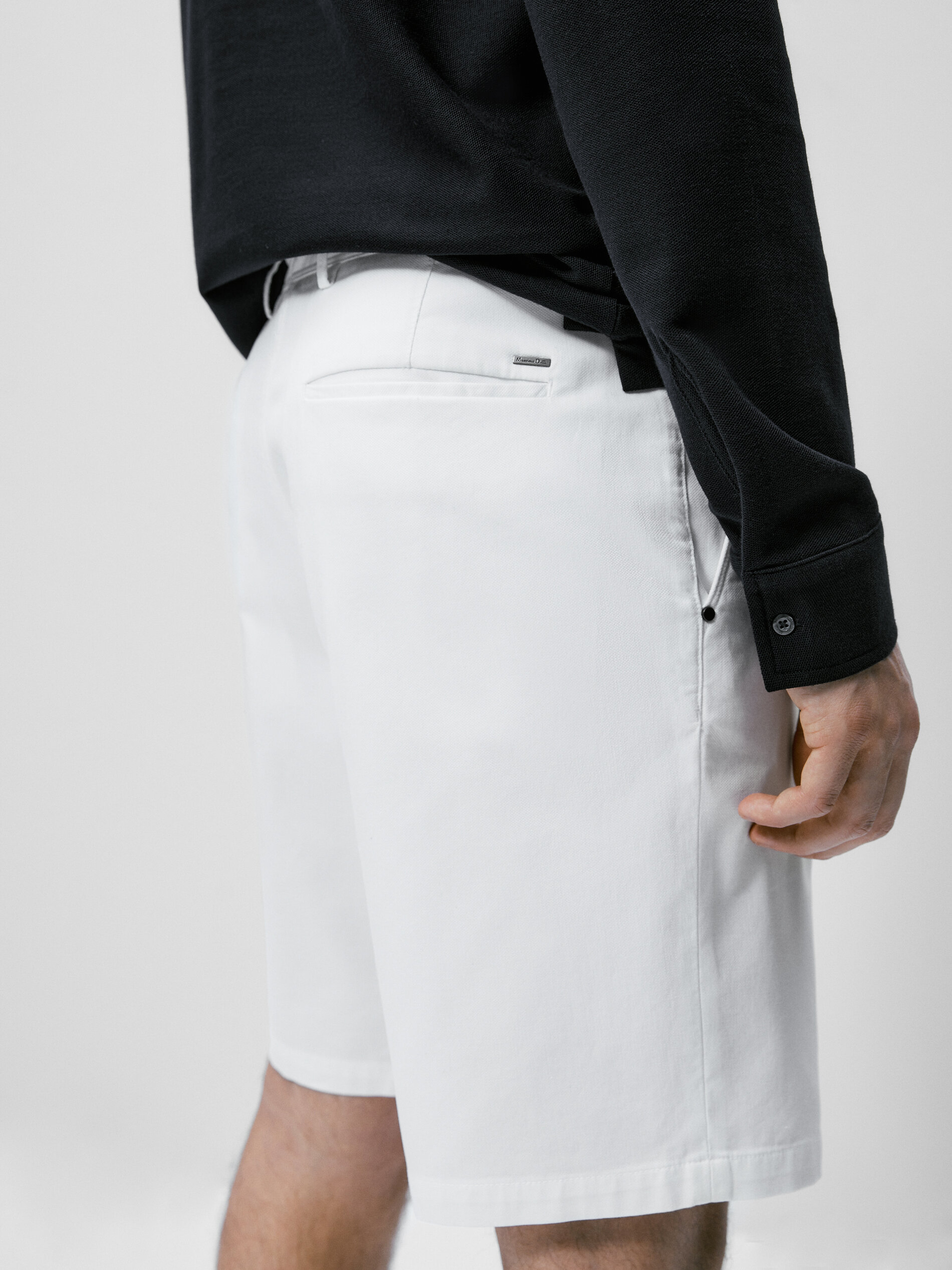 Bermuda microestructura algodón - BLANCO