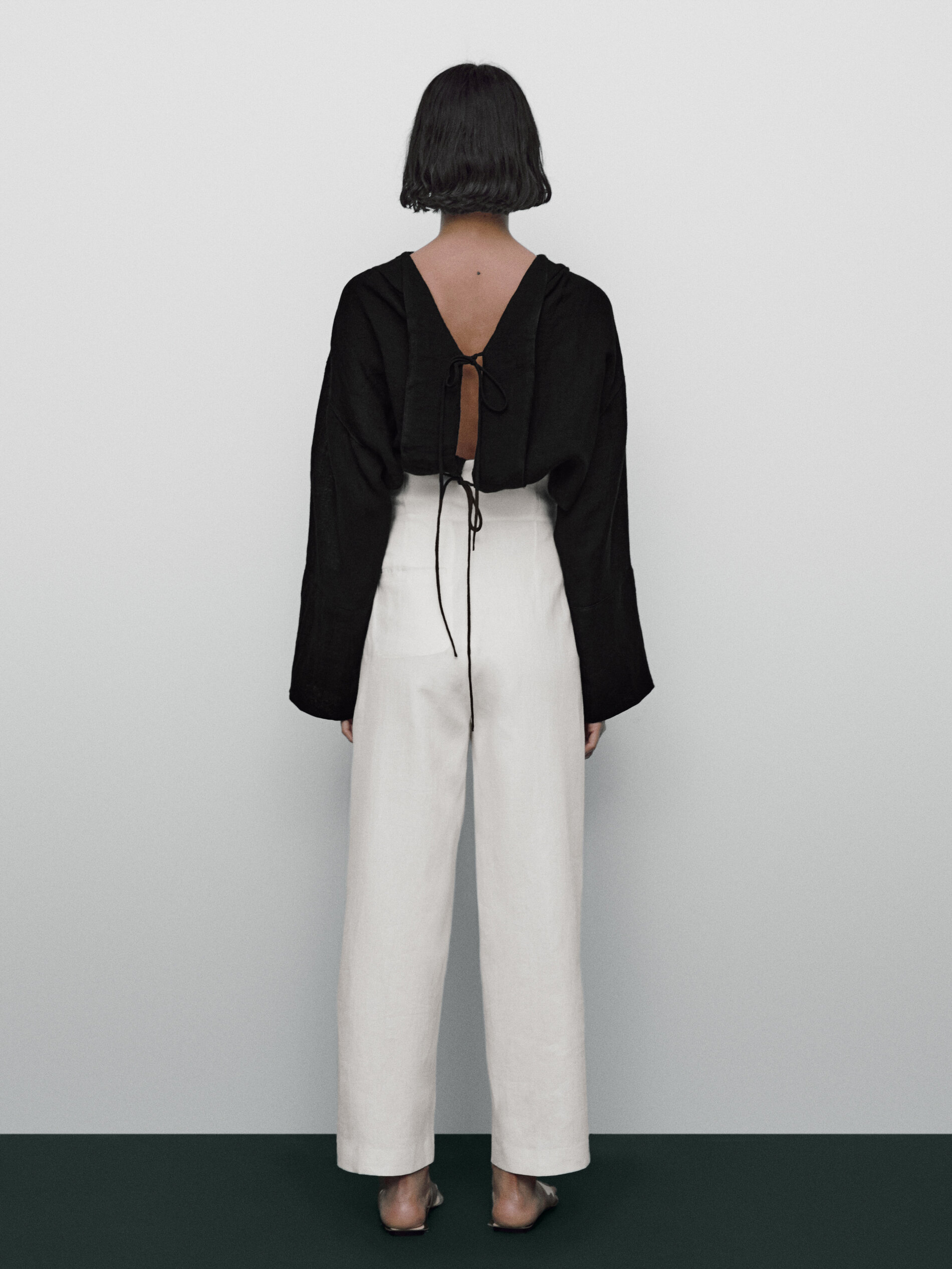 Camisa detalle lazos espalda Limited Edition - NEGRO