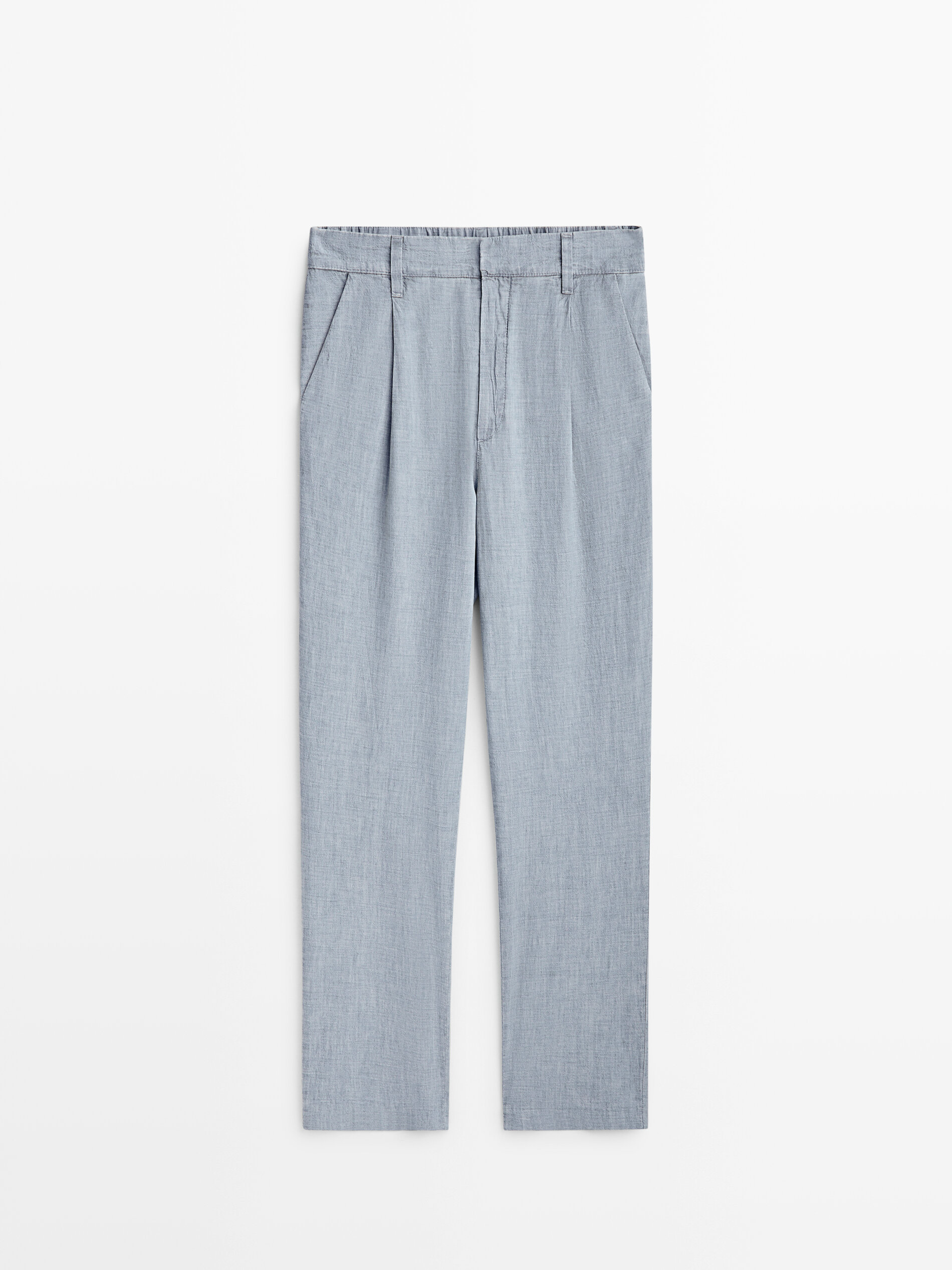 Pantalón denim fluido ancho - Azul Claro