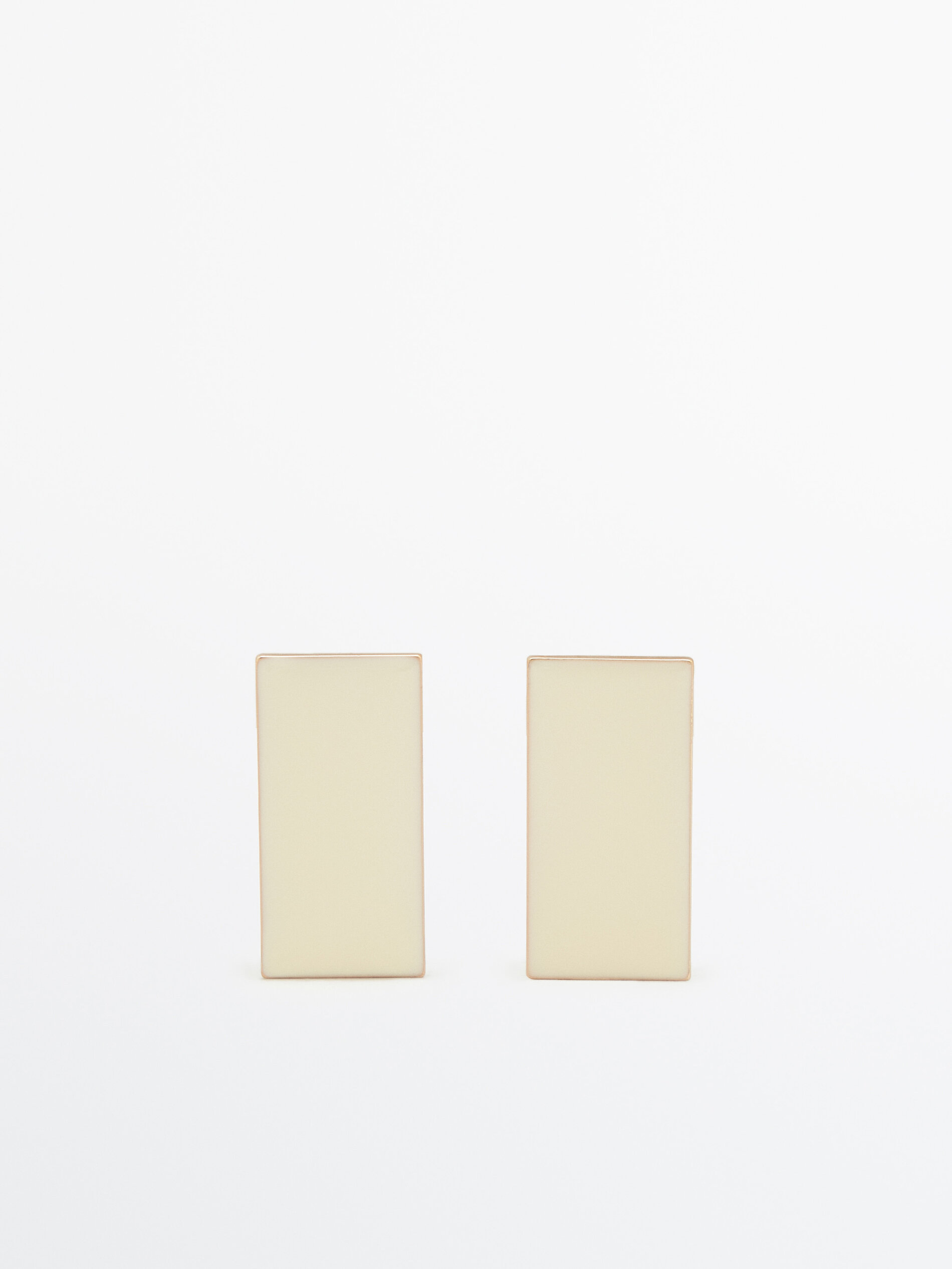 Pendientes pieza esmaltada Limited edition - BLANCO