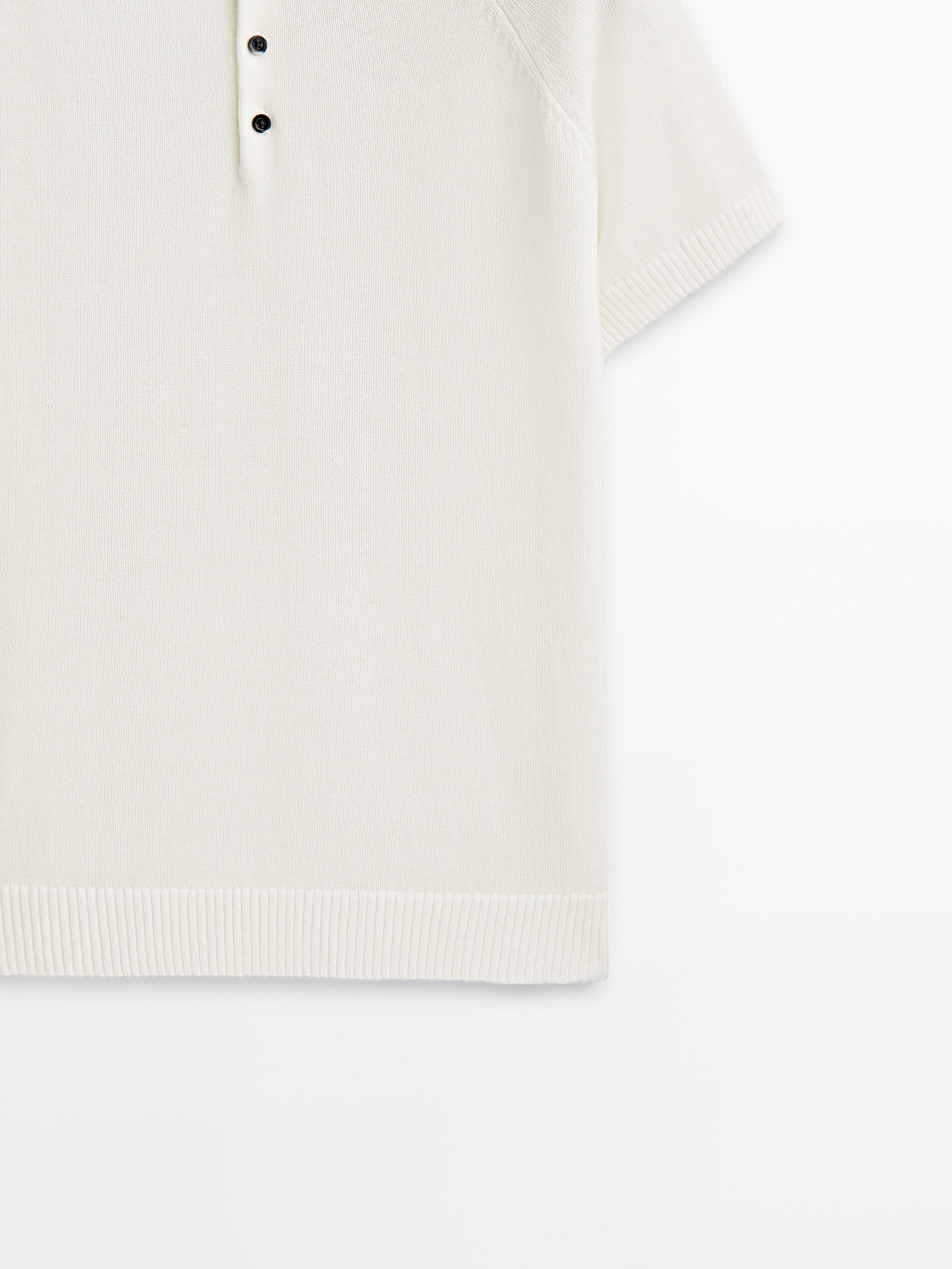 Jersey polo manga corta mezcla algodón - CRUDO