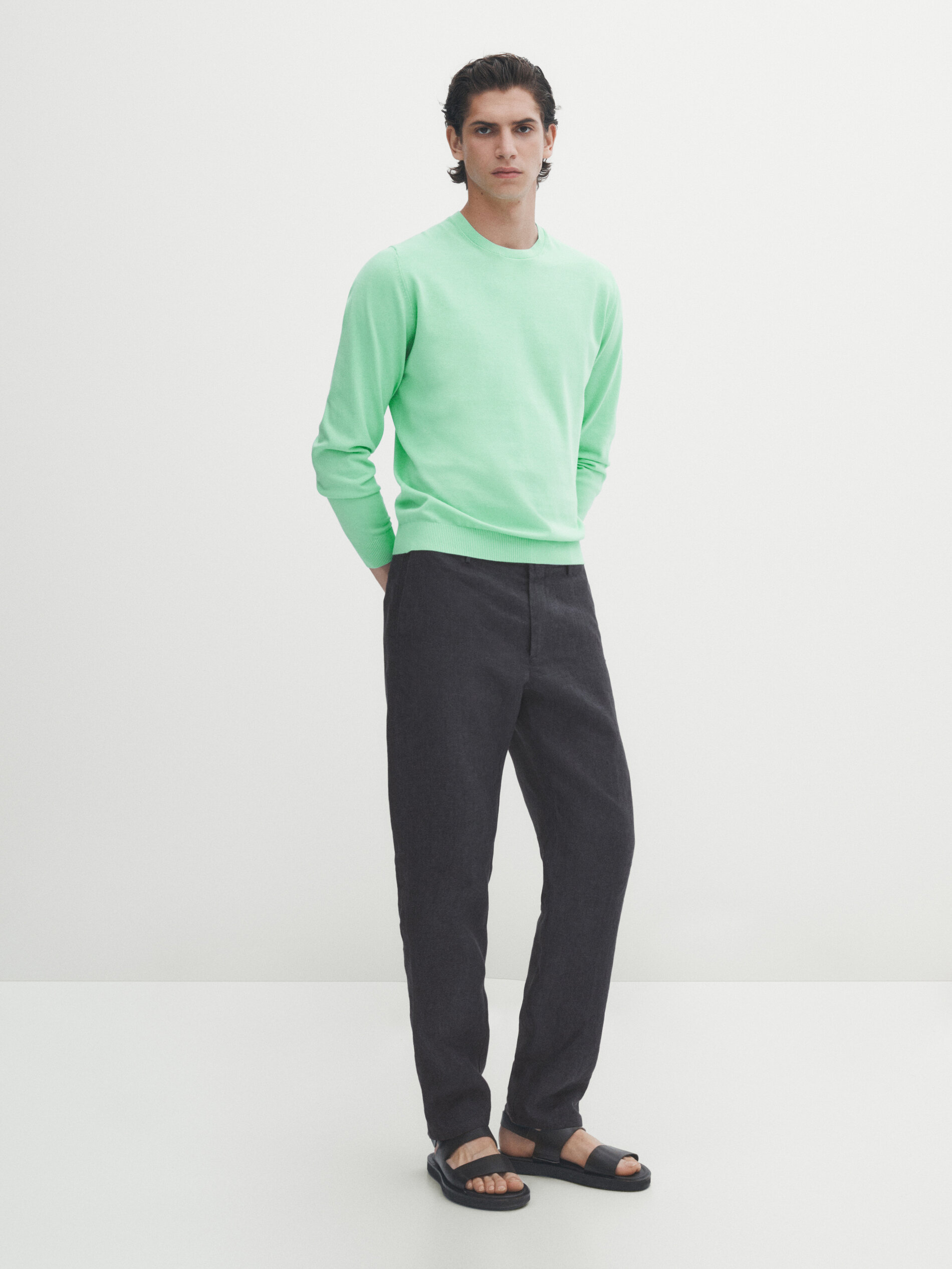 Jersey cuello redondo 100% algodón - 0-569