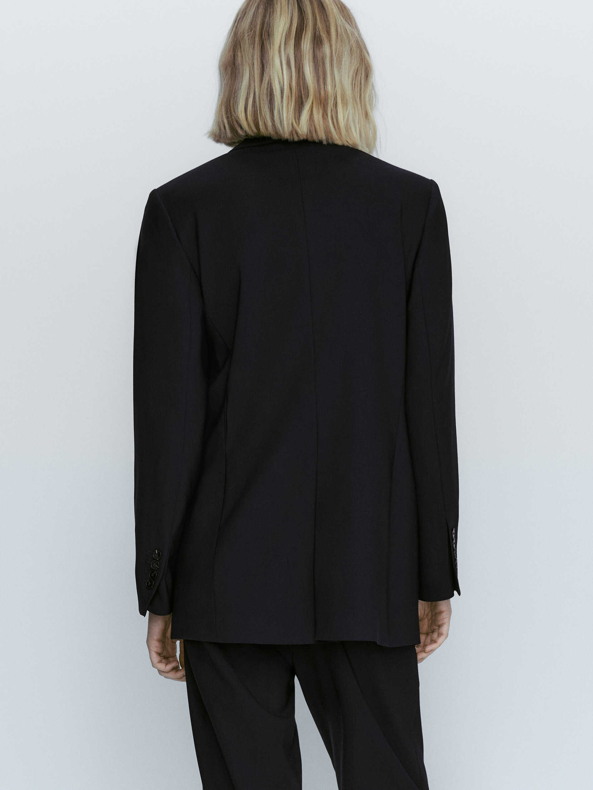 Americana traje lana fría - AZUL MARINO