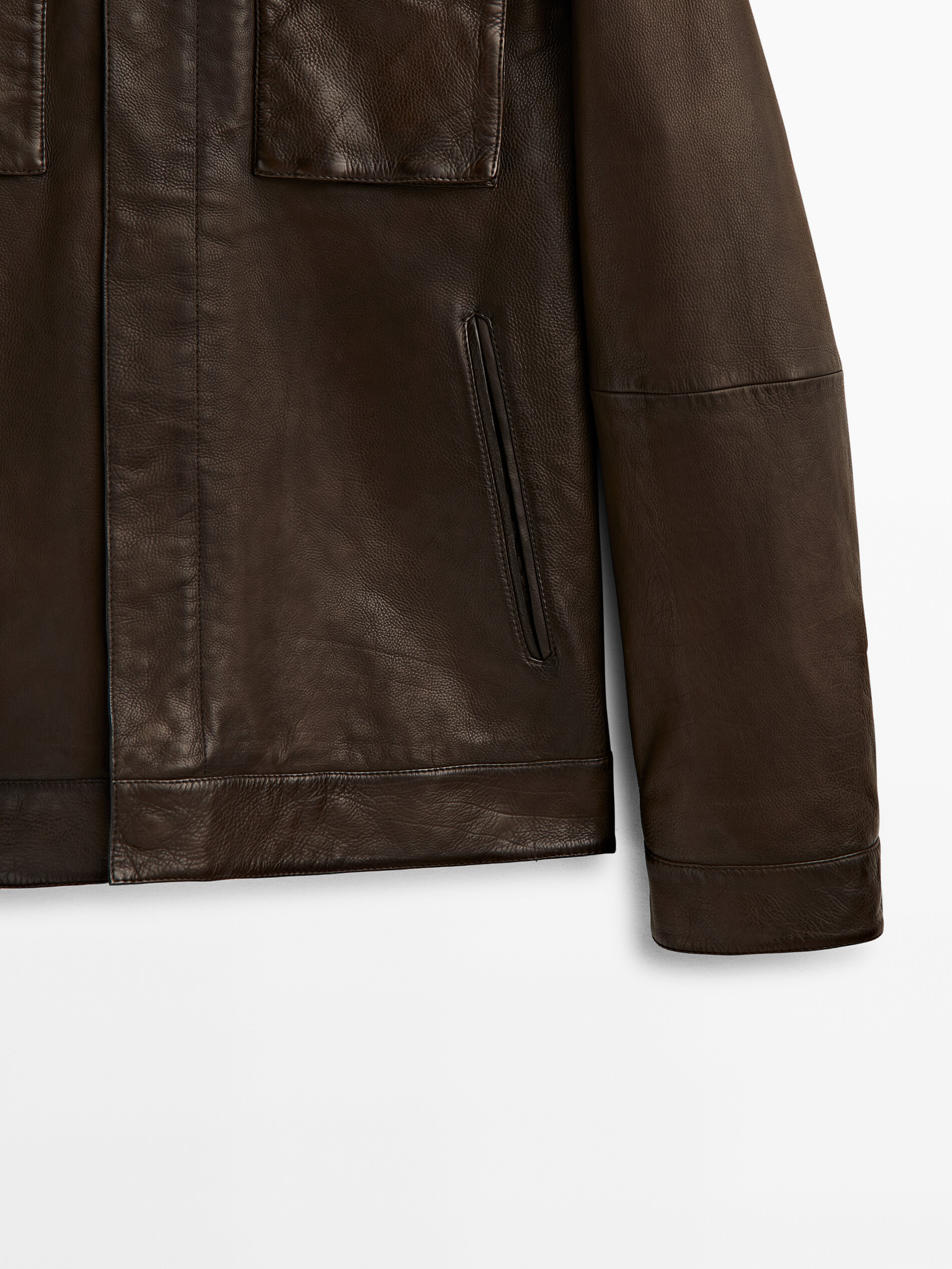 Chaqueta piel abatanada bolsillos - Lavado