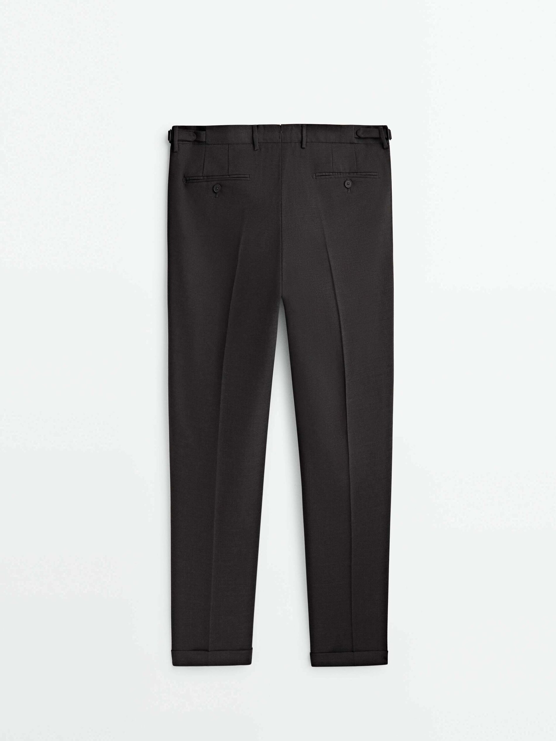 Pantalón traje gris lana bi-stretch - GRIS