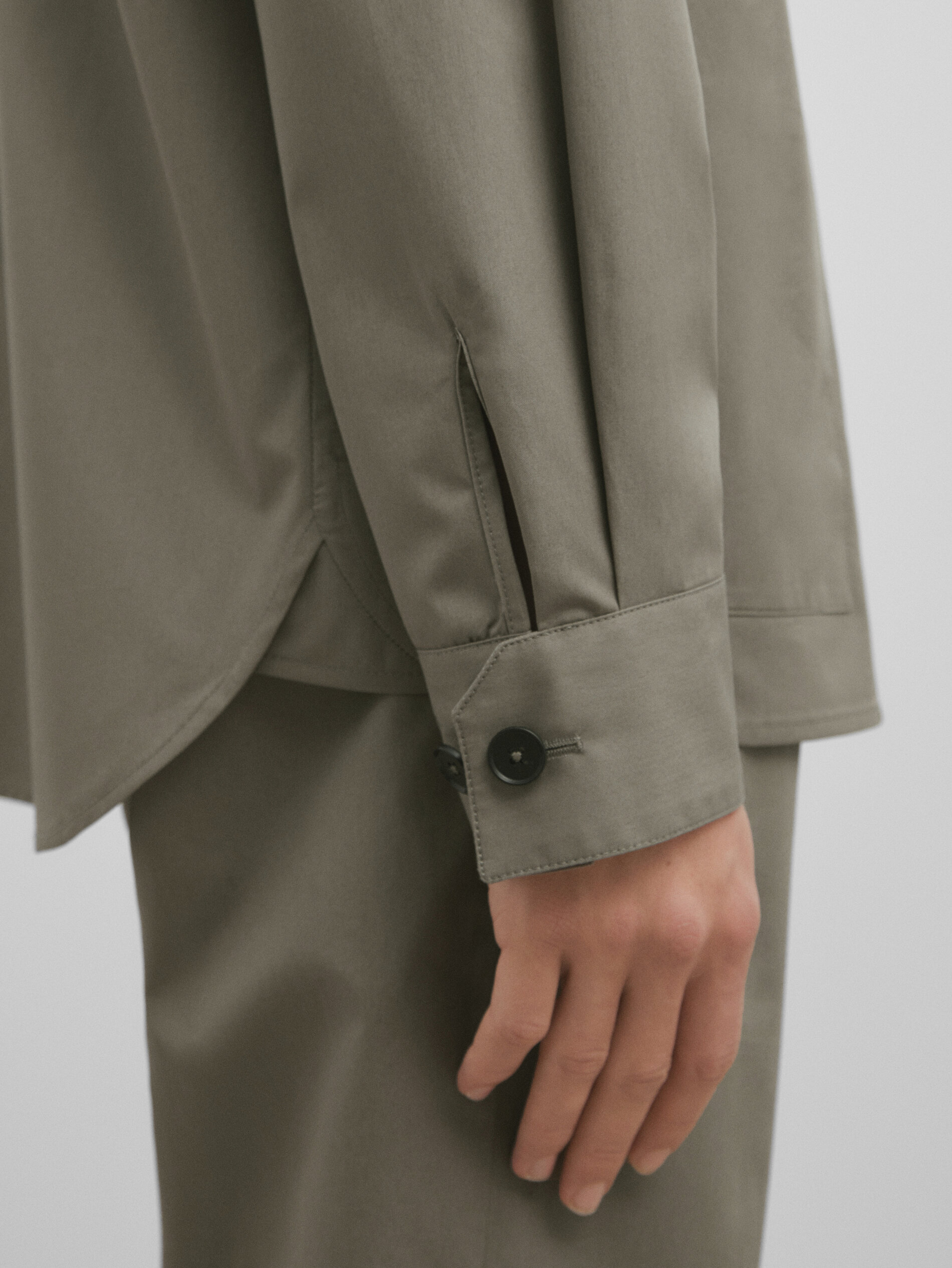 Sobrecamisa algodón bolsillos -Studio - Kaki