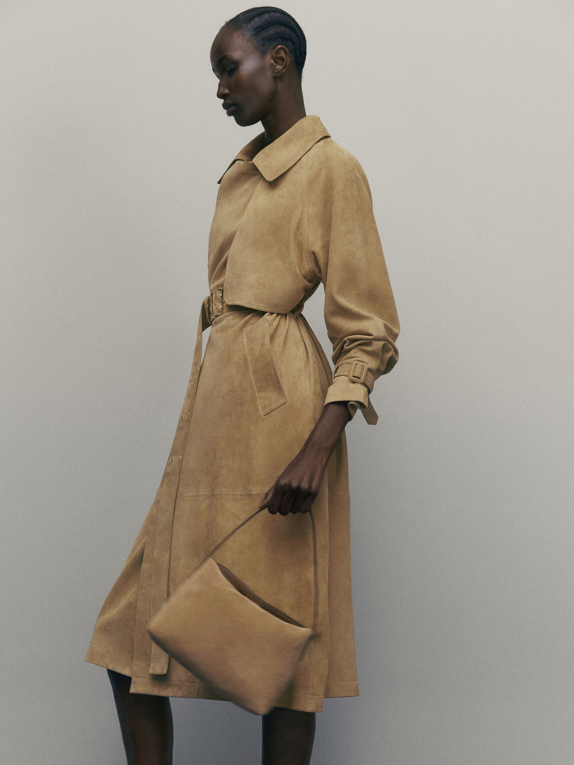 Bolso de hombro new 90´s serraje - ARENA