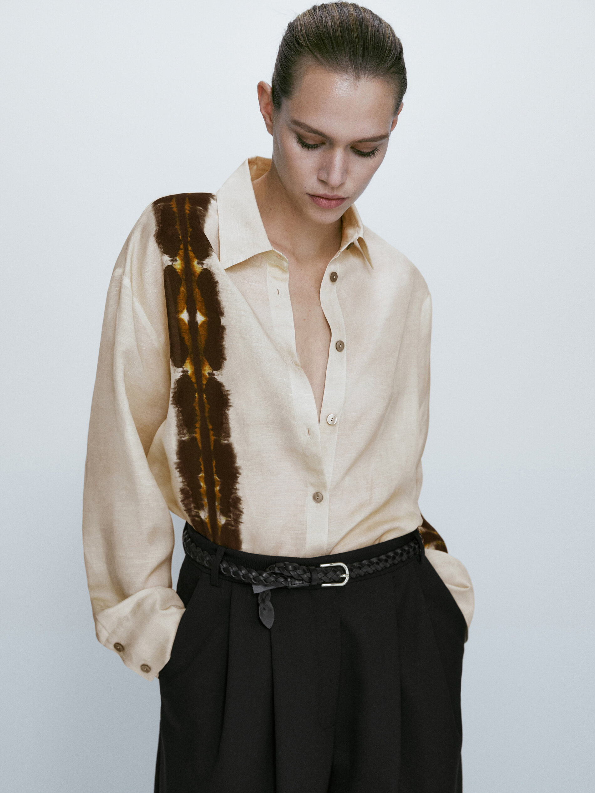 Camisa detalle tie dye - CRUDO