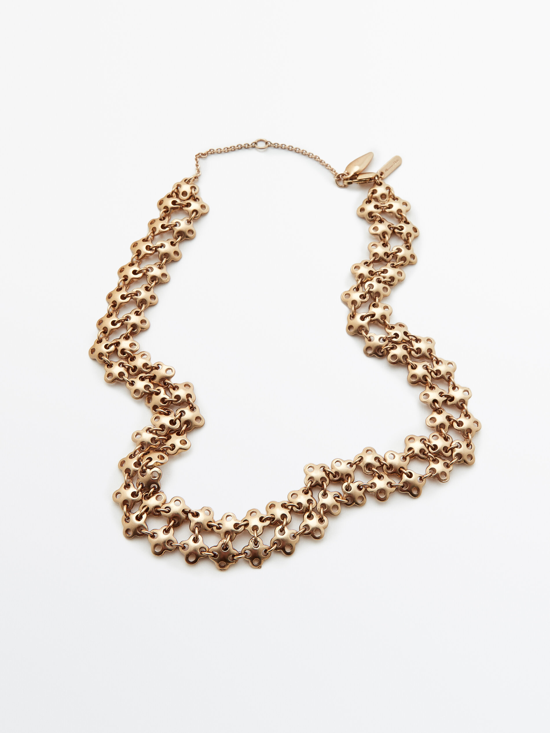 Collar choker piezas baño oro - ORO