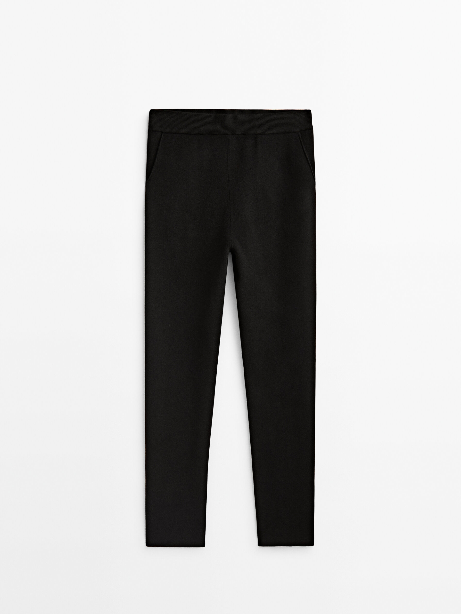 Pantalón de punto recto - NEGRO