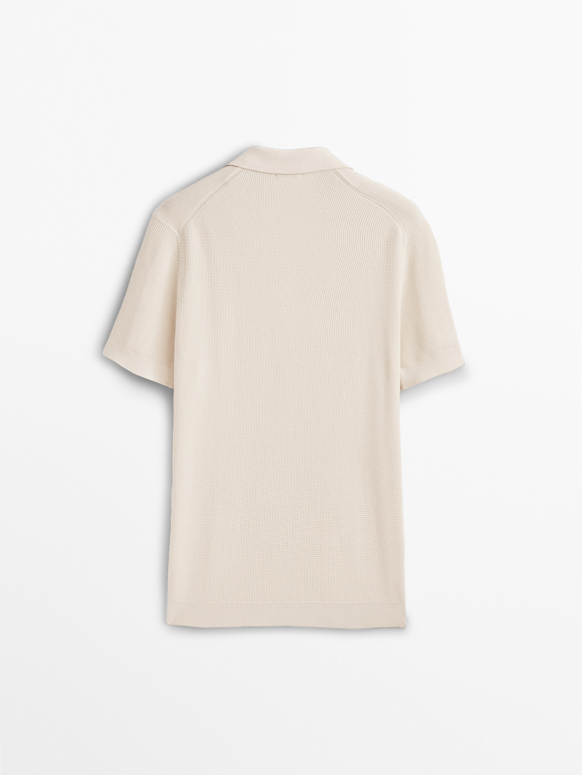 Jersey polo estructura cuello ancho - CRUDO