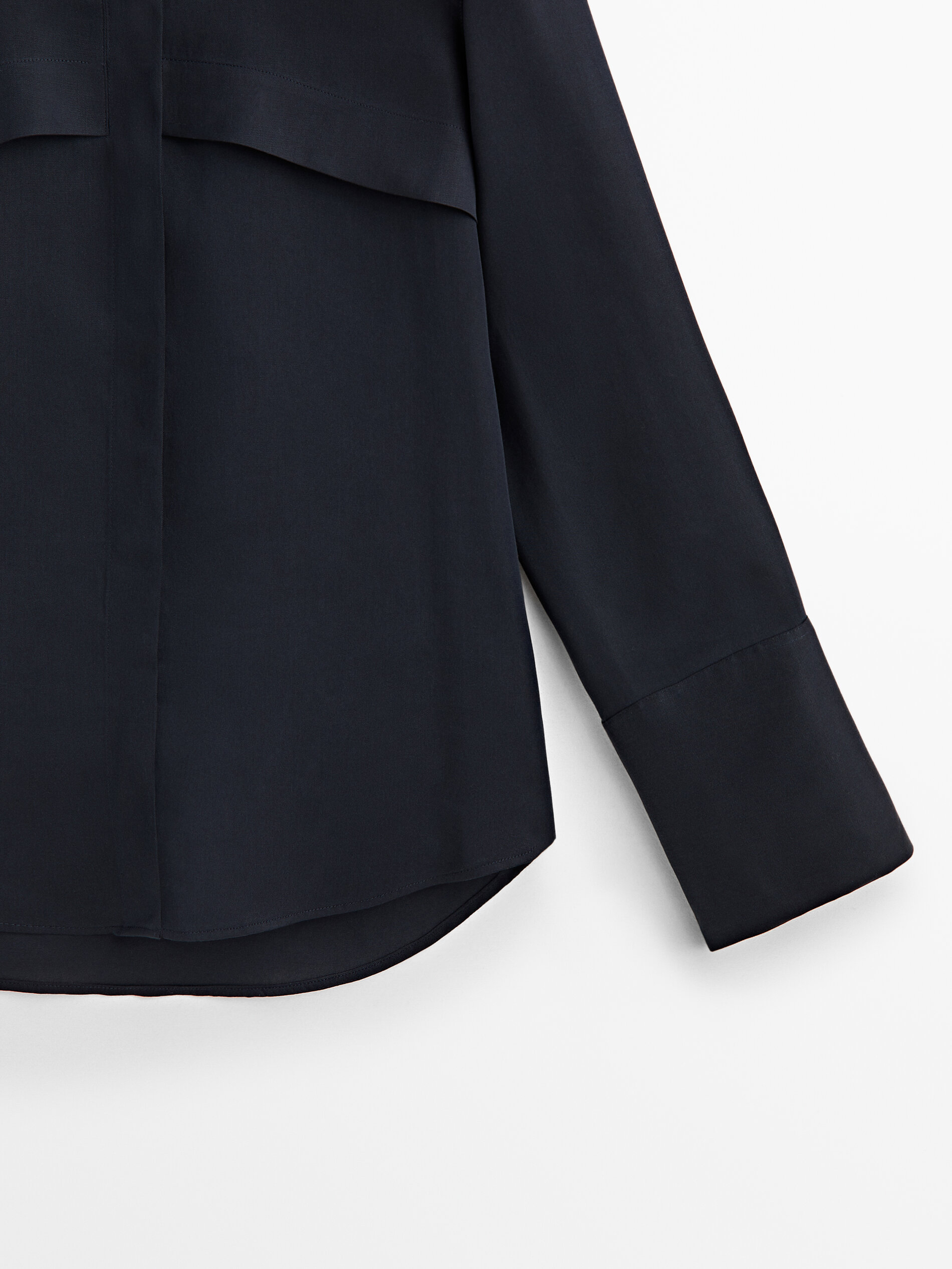 Camisa fluida bolsillos - AZUL PROFUNDO