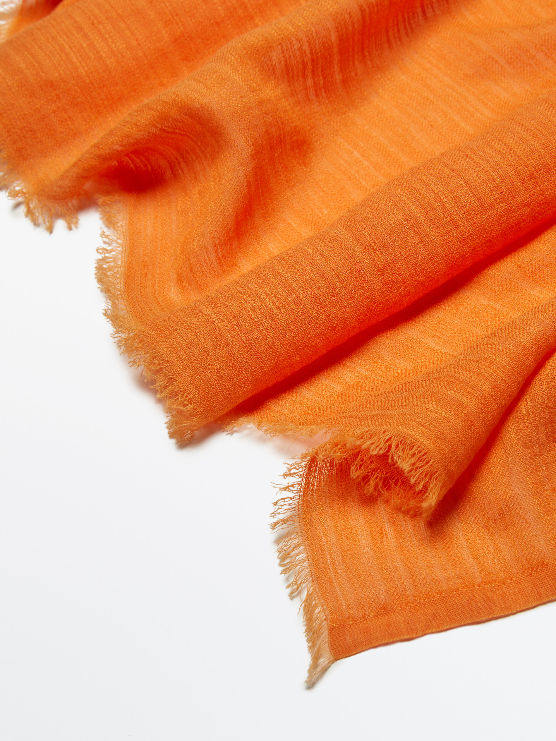 Fular con algodón y lino - NARANJA